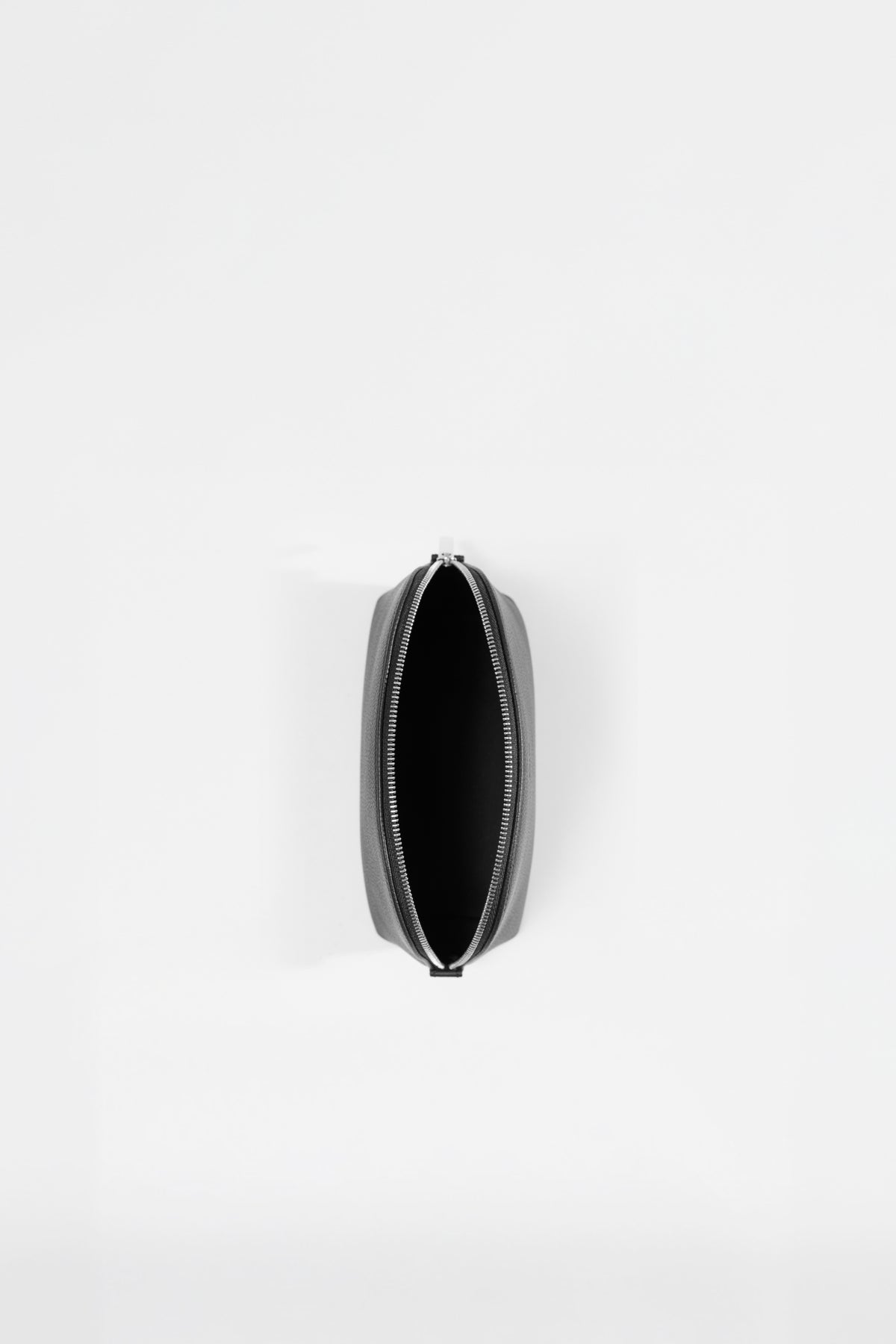 Small Crescent Pouch - Black Leather--1