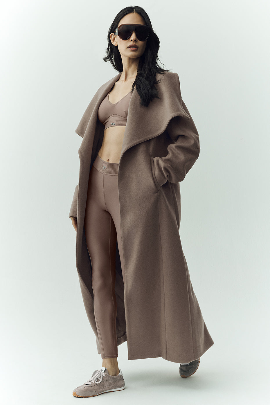 Wool Blend Nightfall Long Coat - Alpine Cocoa Heather--0