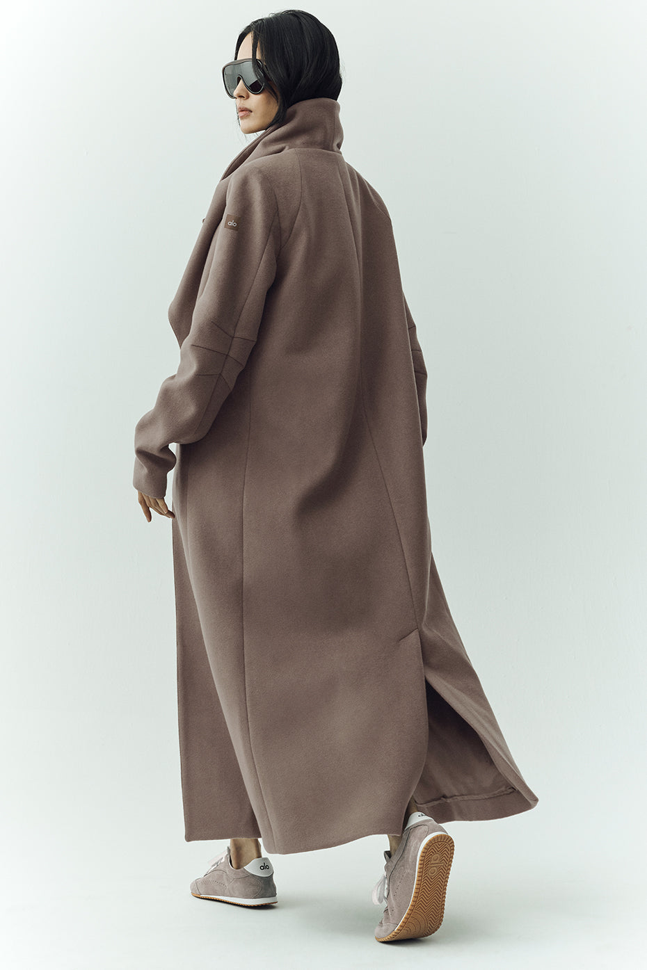 Wool Blend Nightfall Long Coat - Alpine Cocoa Heather--2