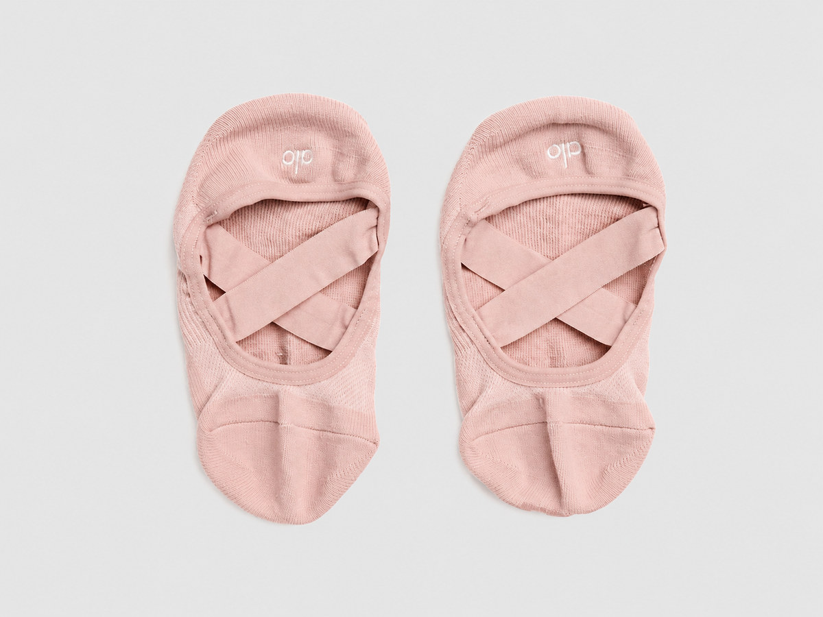 Women's Pivot Barre Sock - Pale Mauve--0