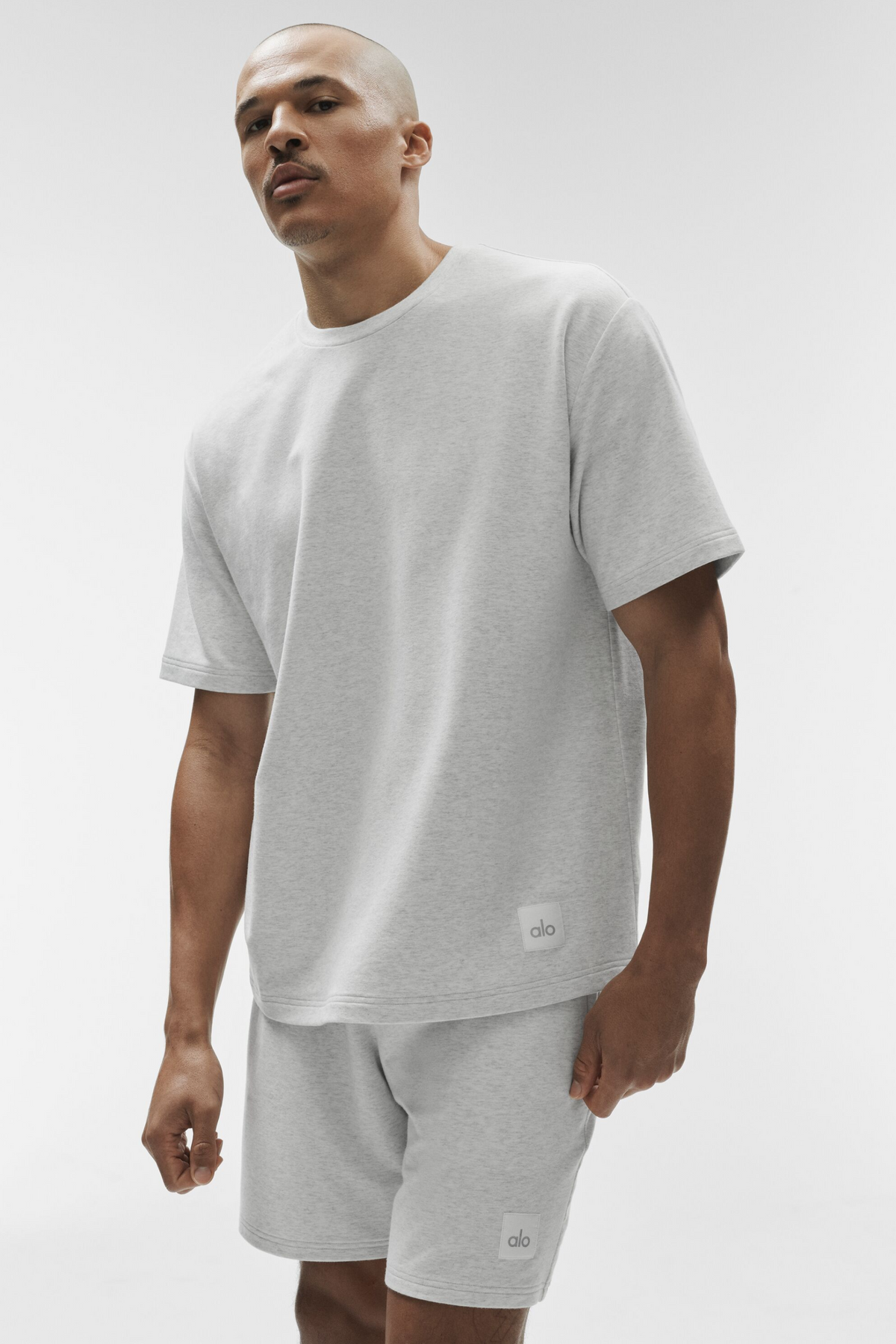 Double Take Short Sleeve - White Heather--2