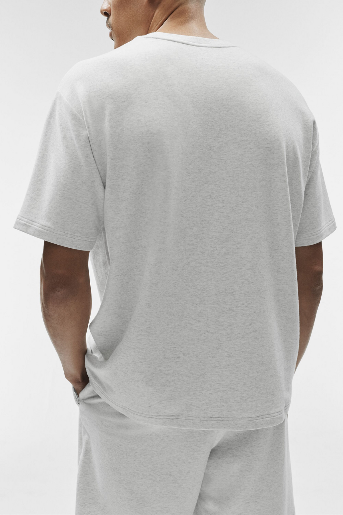Double Take Short Sleeve - White Heather--1