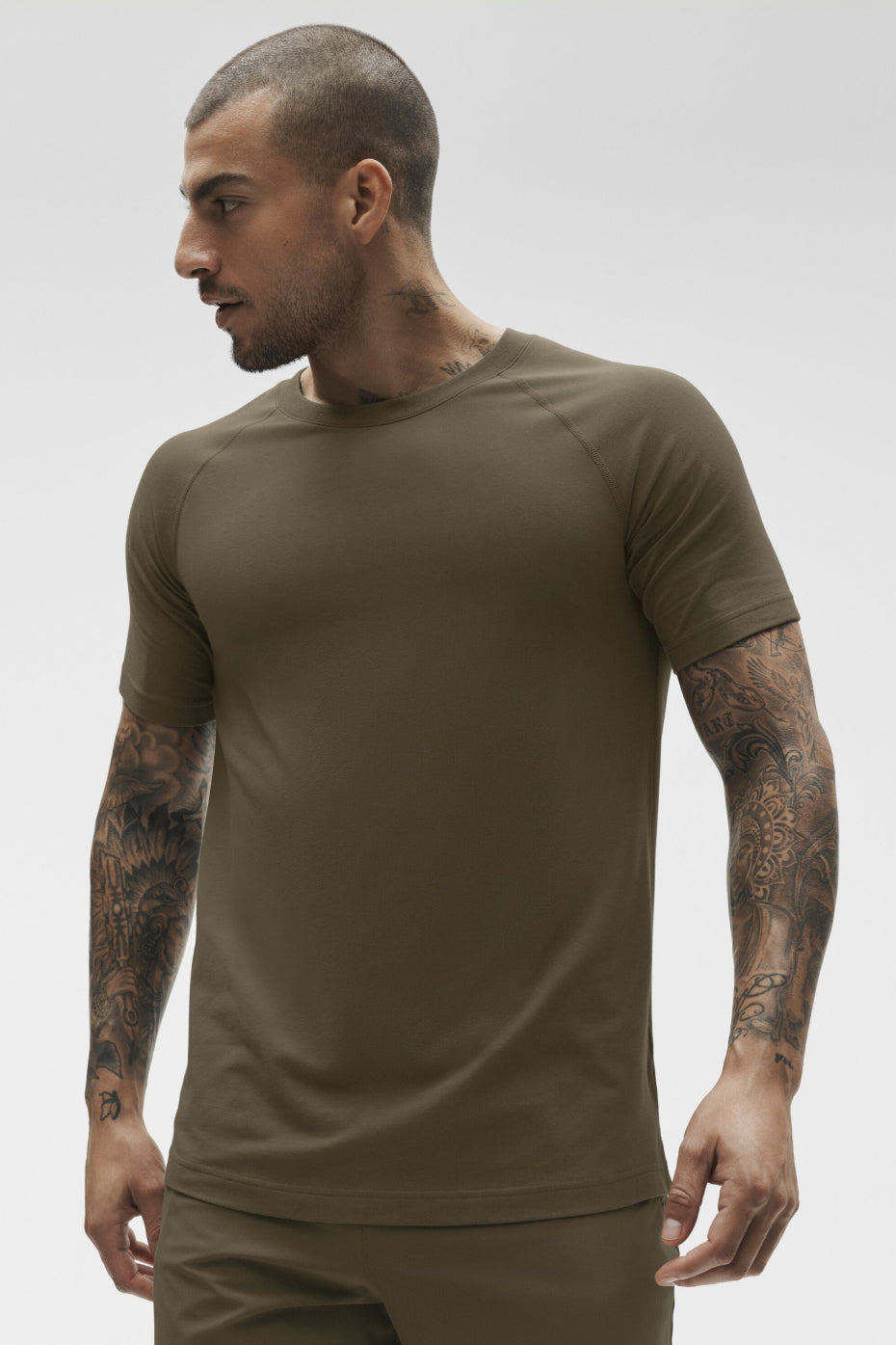 ALO Vapor Crewneck Short Sleeve - Olive Tree--2