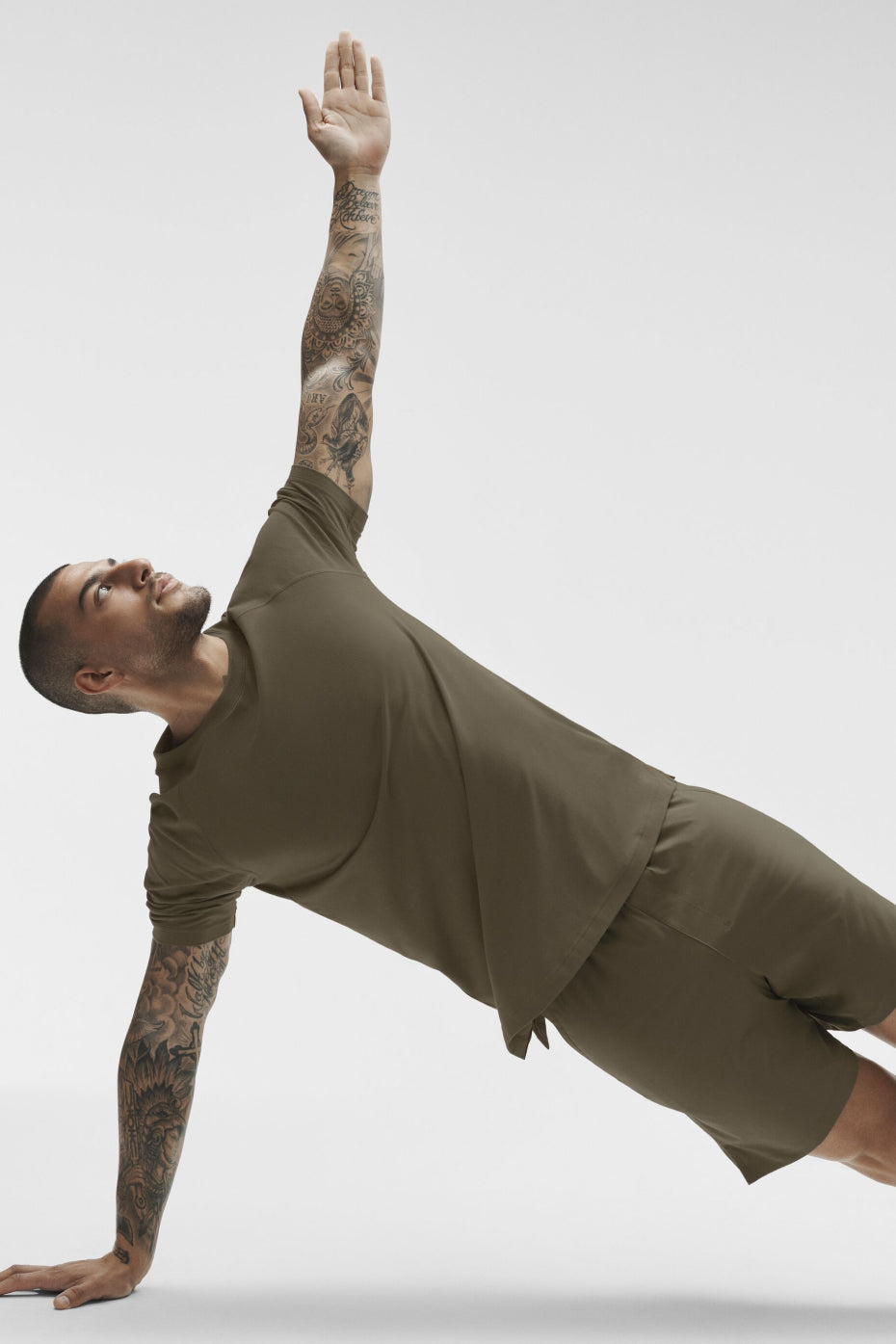 ALO Vapor Crewneck Short Sleeve - Olive Tree--4
