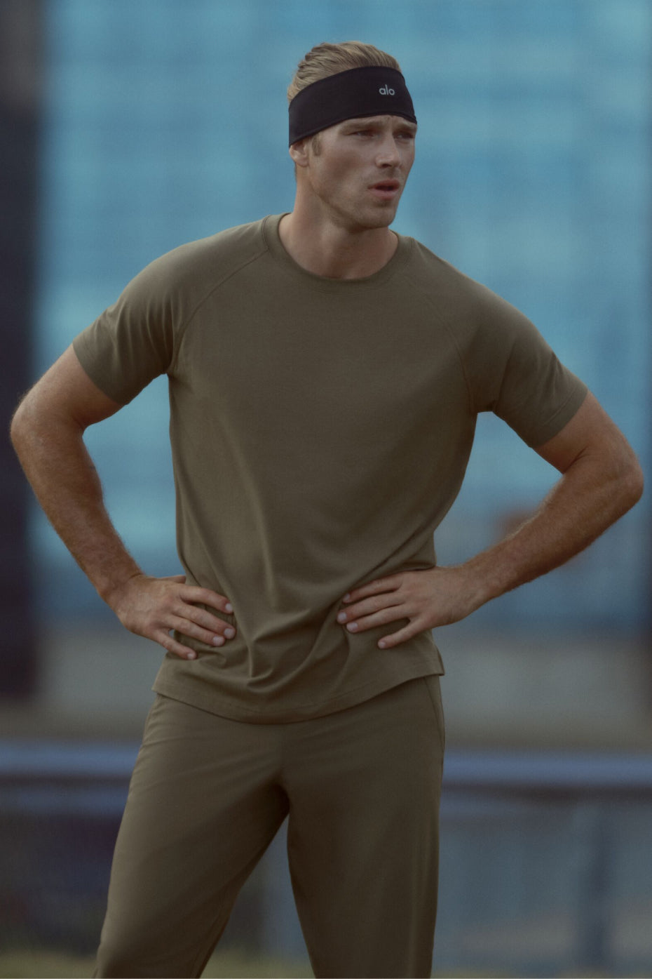 ALO Vapor Crewneck Short Sleeve - Olive Tree--0