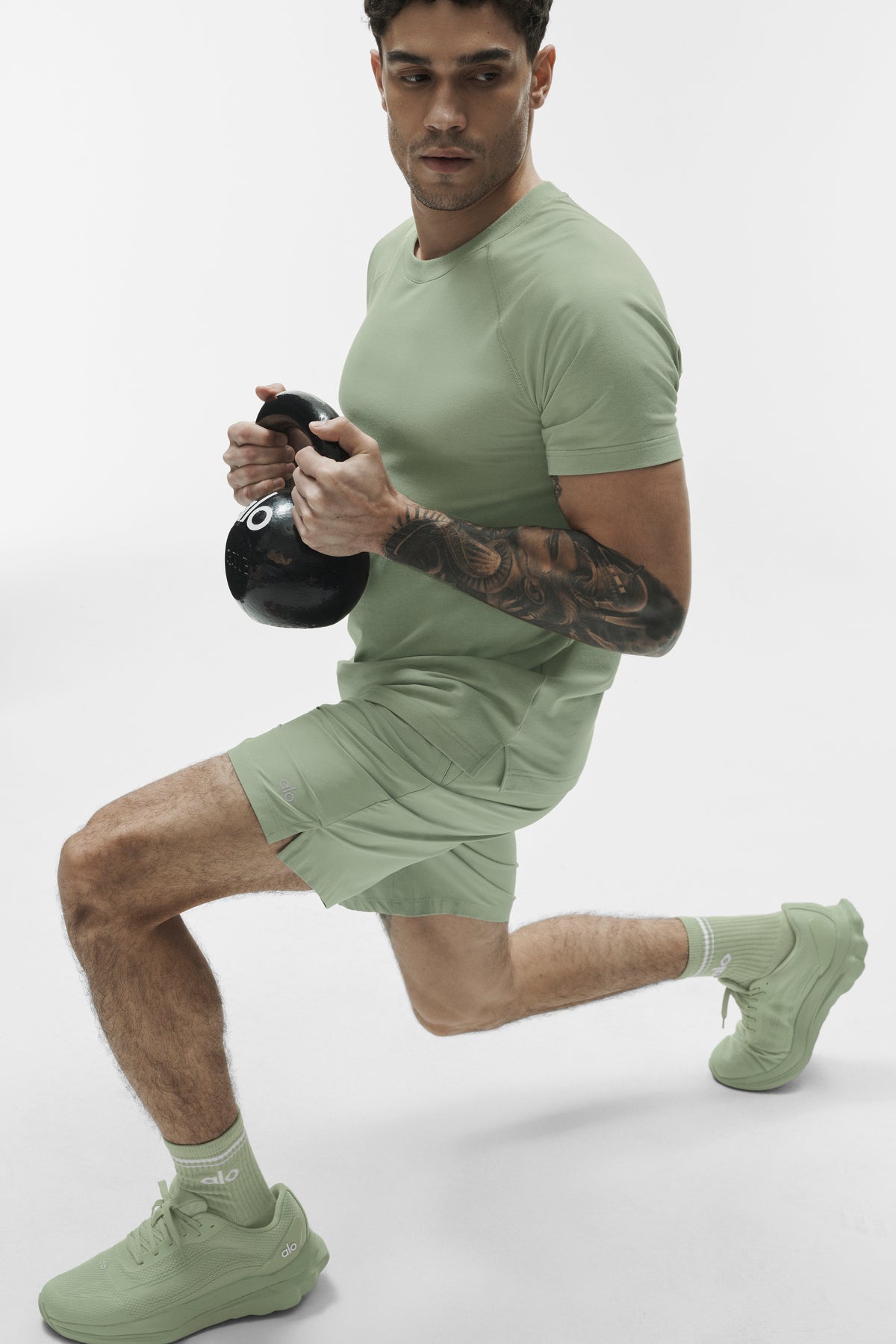 ALO Vapor Crewneck Short Sleeve - Dune Grass--3