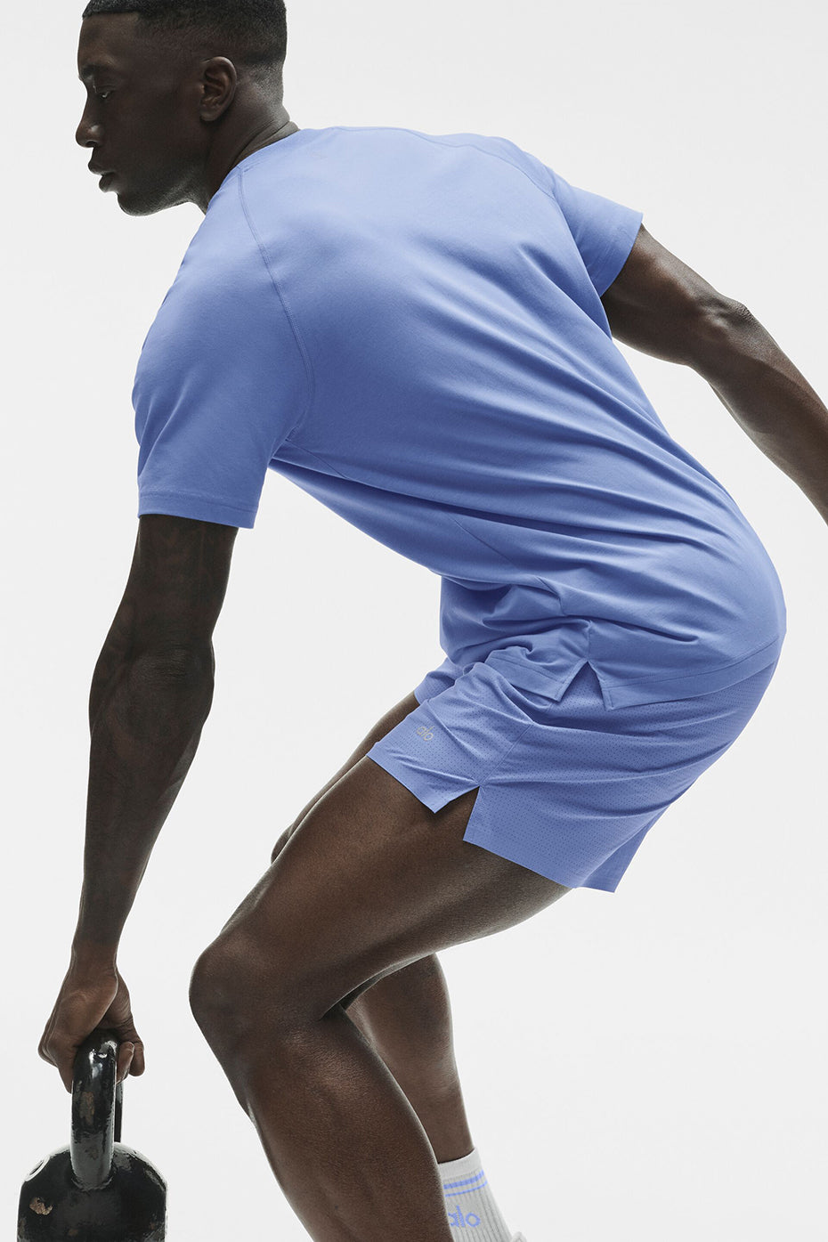 ALO Vapor Crewneck Short Sleeve - Provence Blue--2