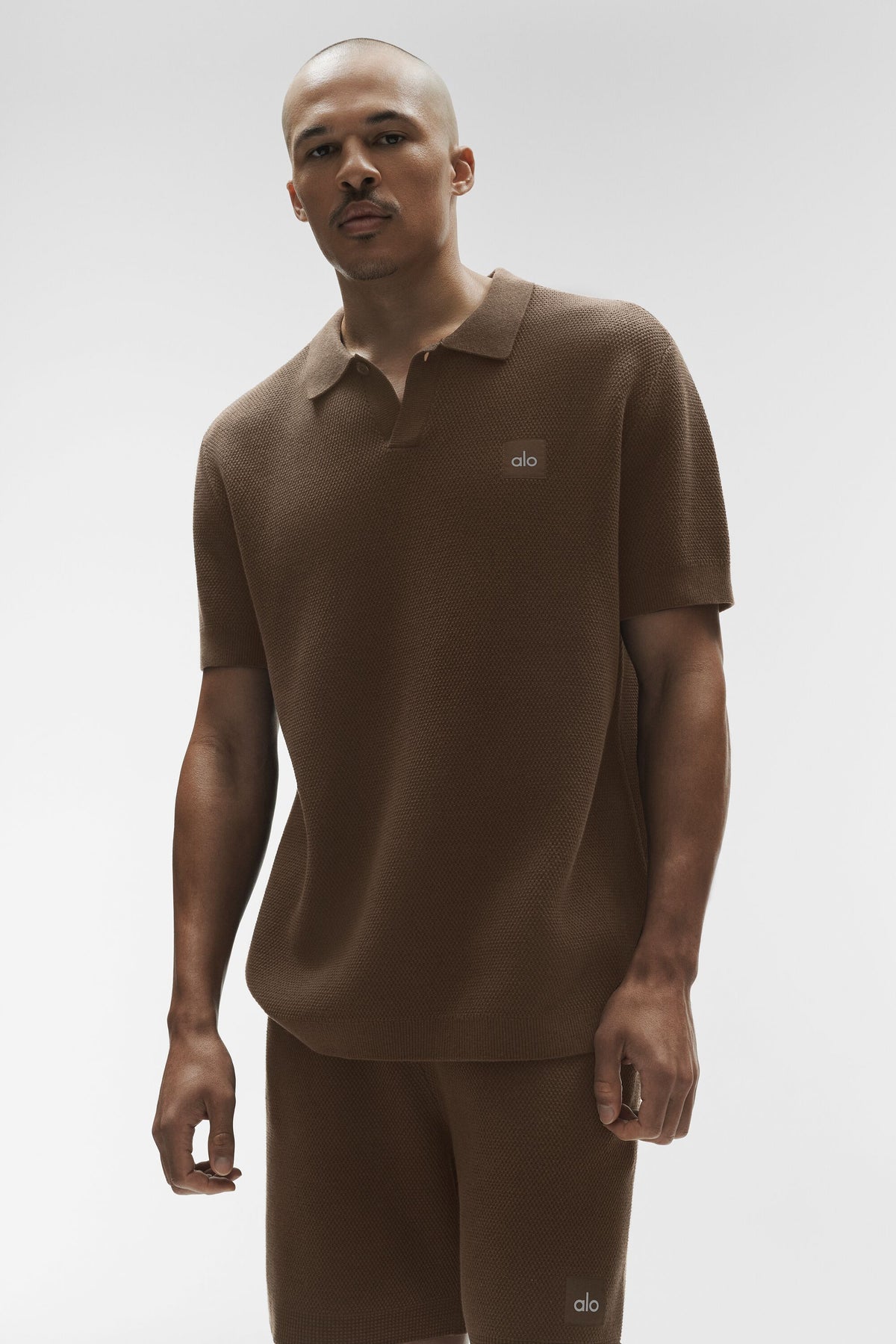 Sports Club Sweater Knit Polo - Espresso--2