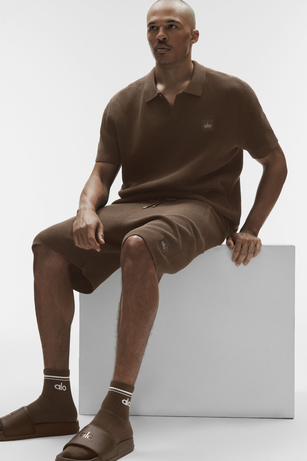 Sports Club Sweater Knit Polo - Espresso--5