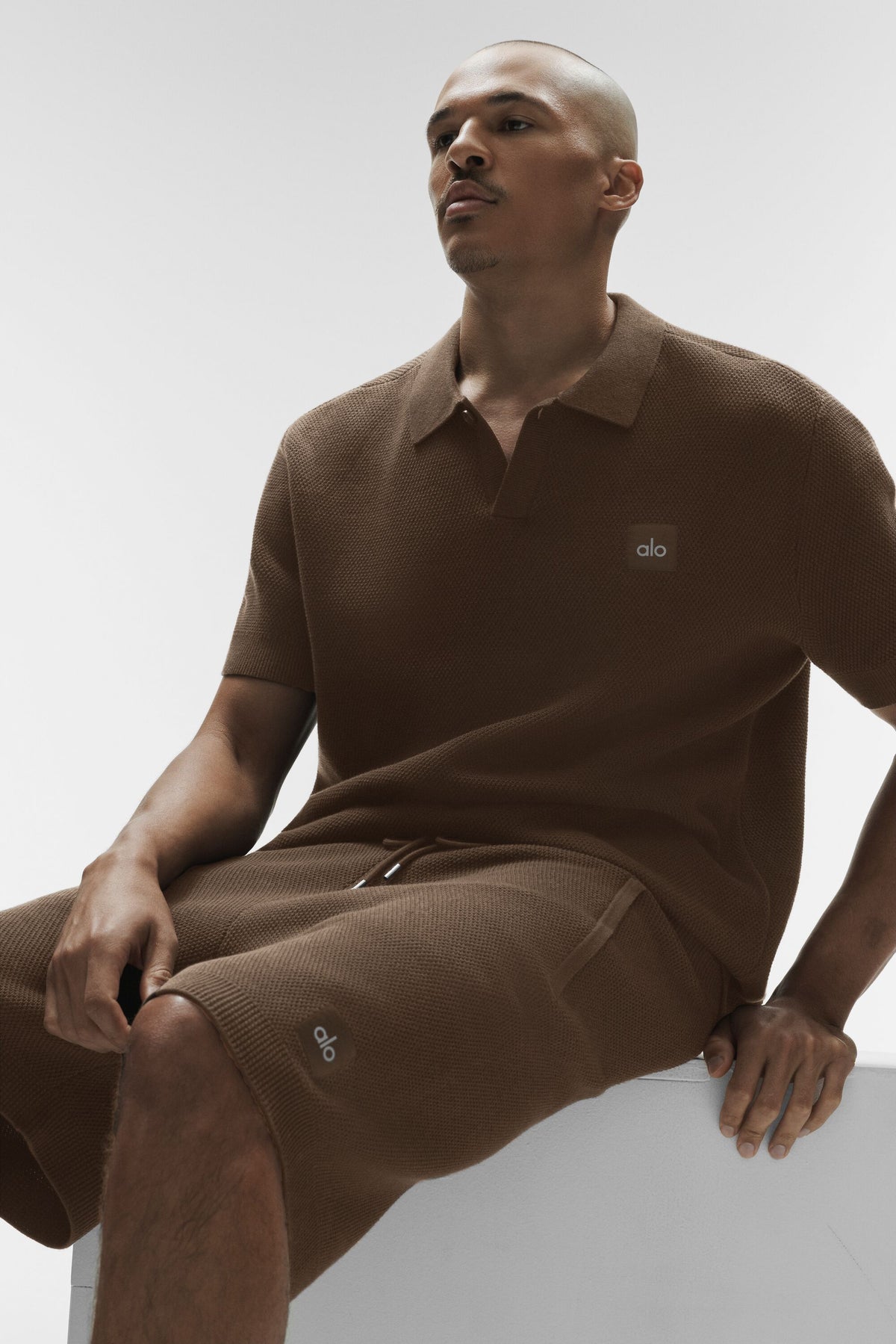 Sports Club Sweater Knit Polo - Espresso--4