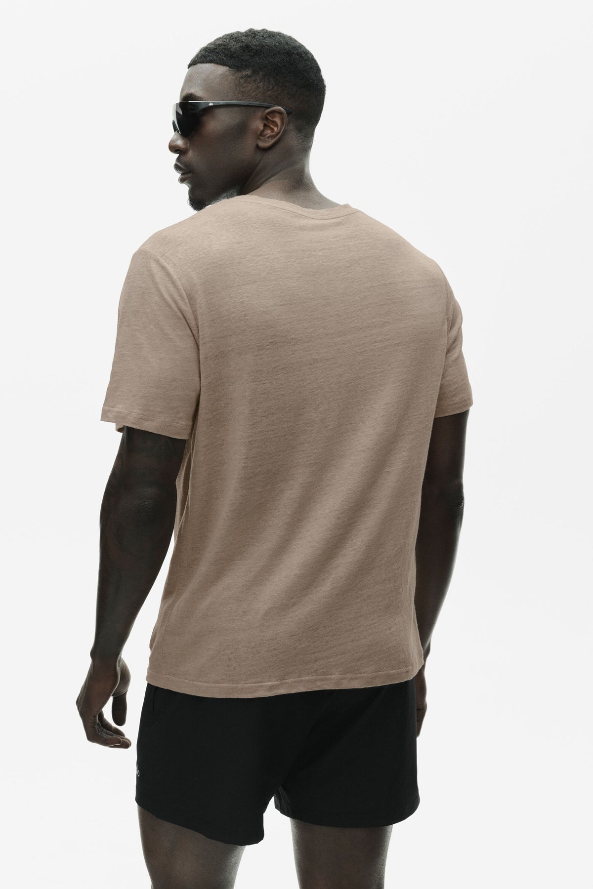Linen Jersey Coastal Short Sleeve Tee - Gravel--2