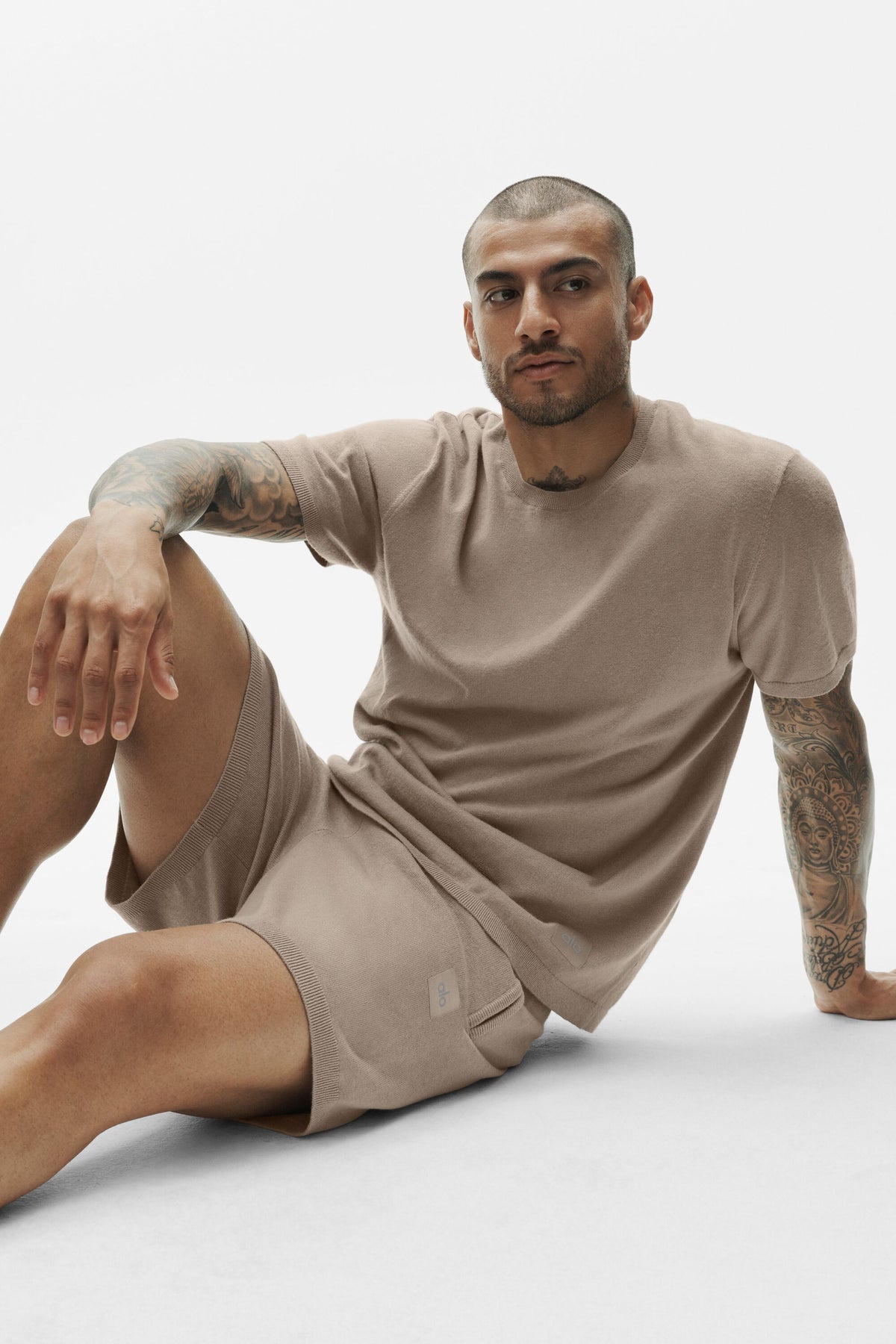 Cotton Cashmere Ever Soft Short Sleeve Crew - Gravel--4