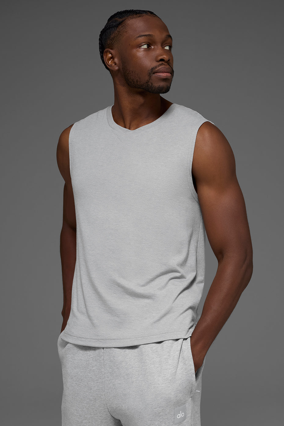 The Triumph Muscle Tank - Athletic Heather Grey--0