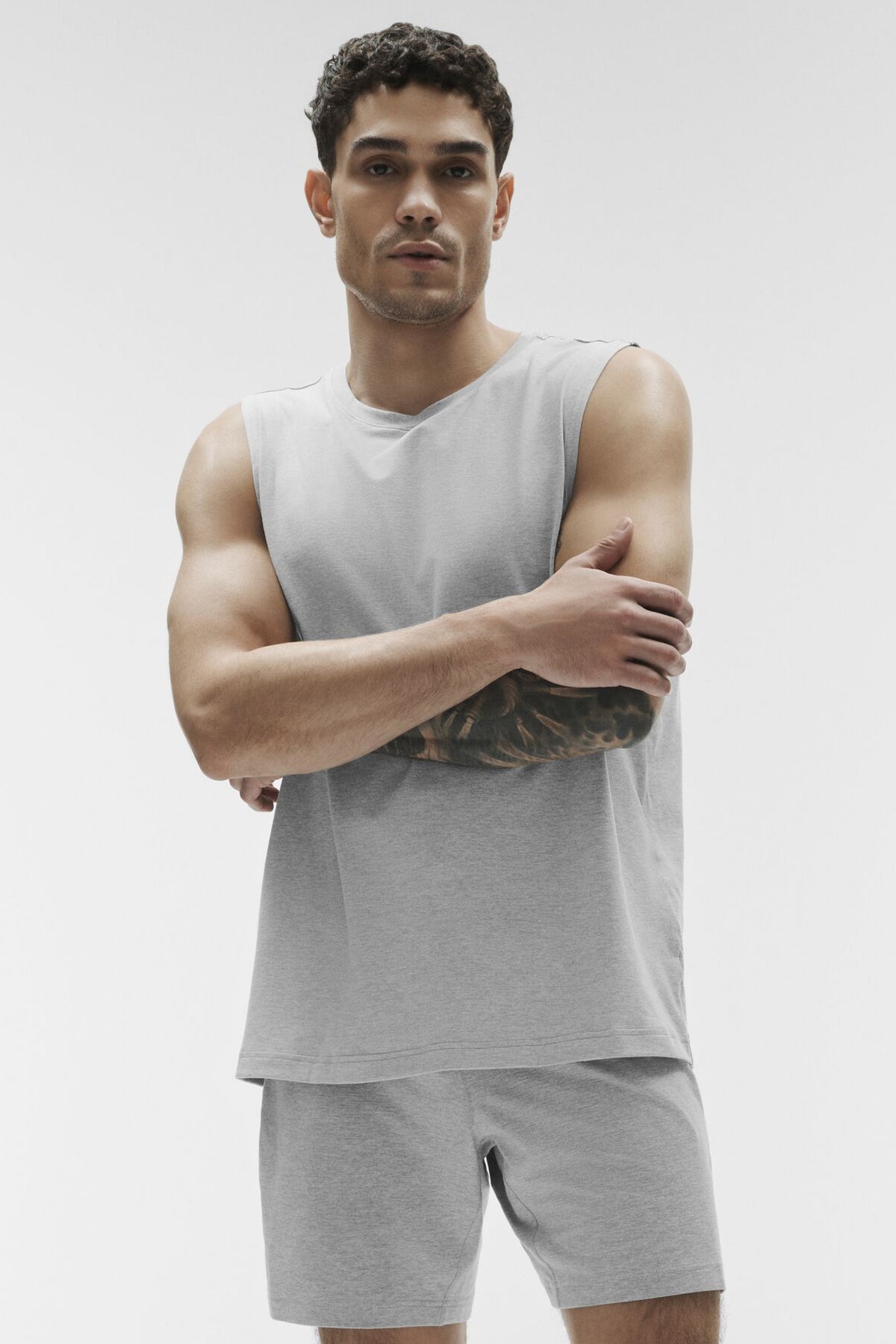 Conquer Muscle Tank - Athletic Heather Grey--1