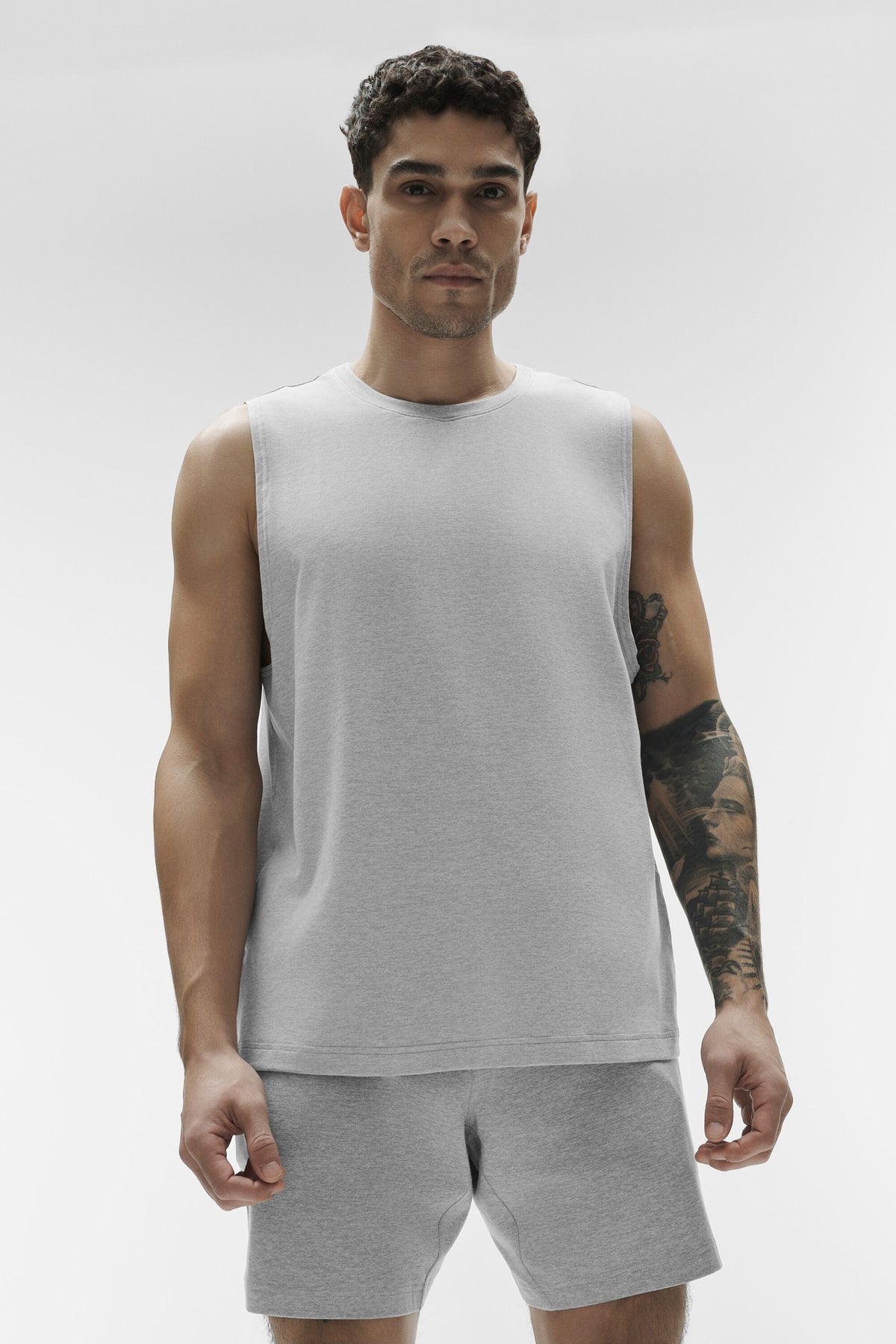 Conquer Muscle Tank - Athletic Heather Grey--3