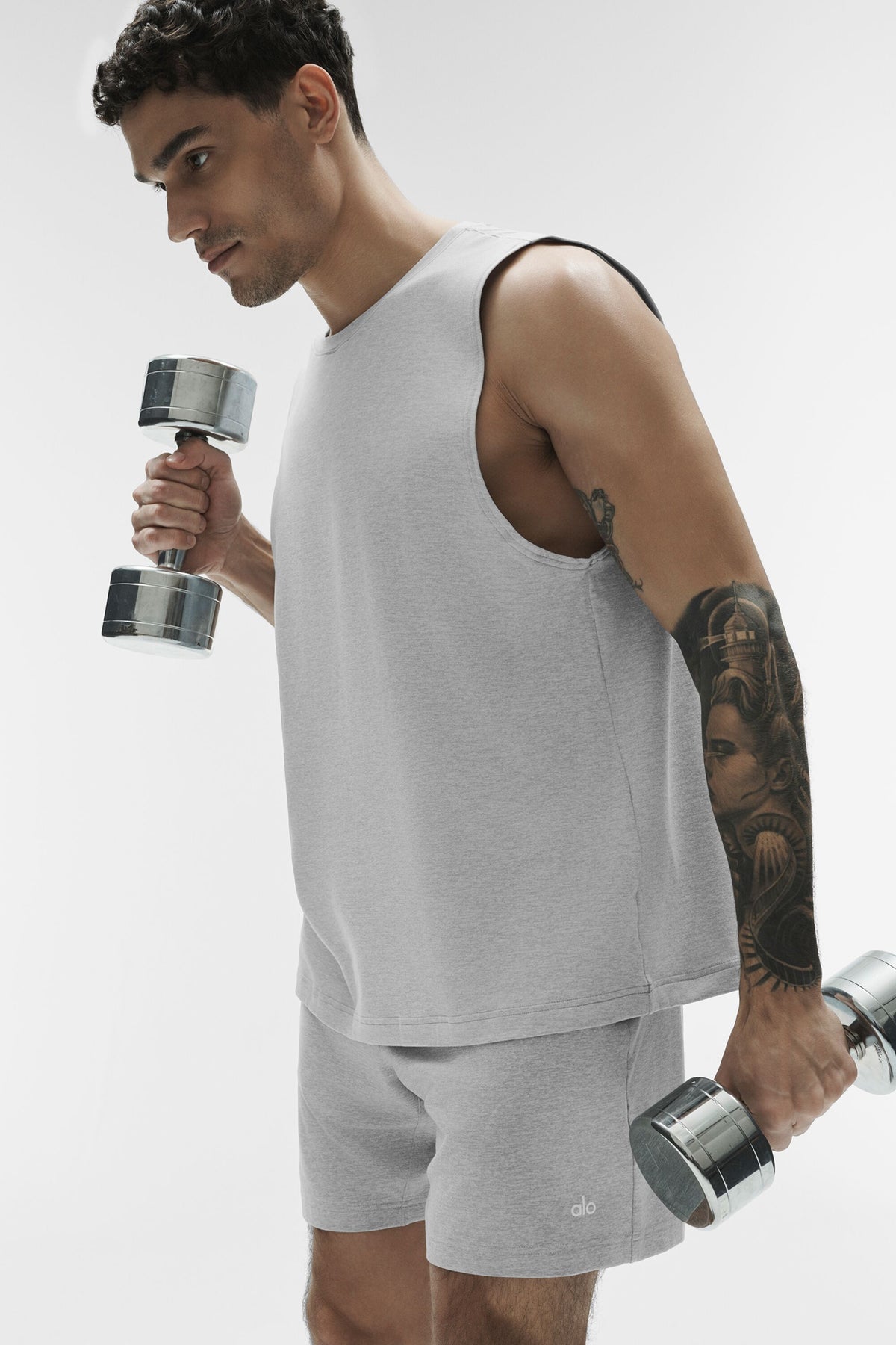 Conquer Muscle Tank - Athletic Heather Grey--0
