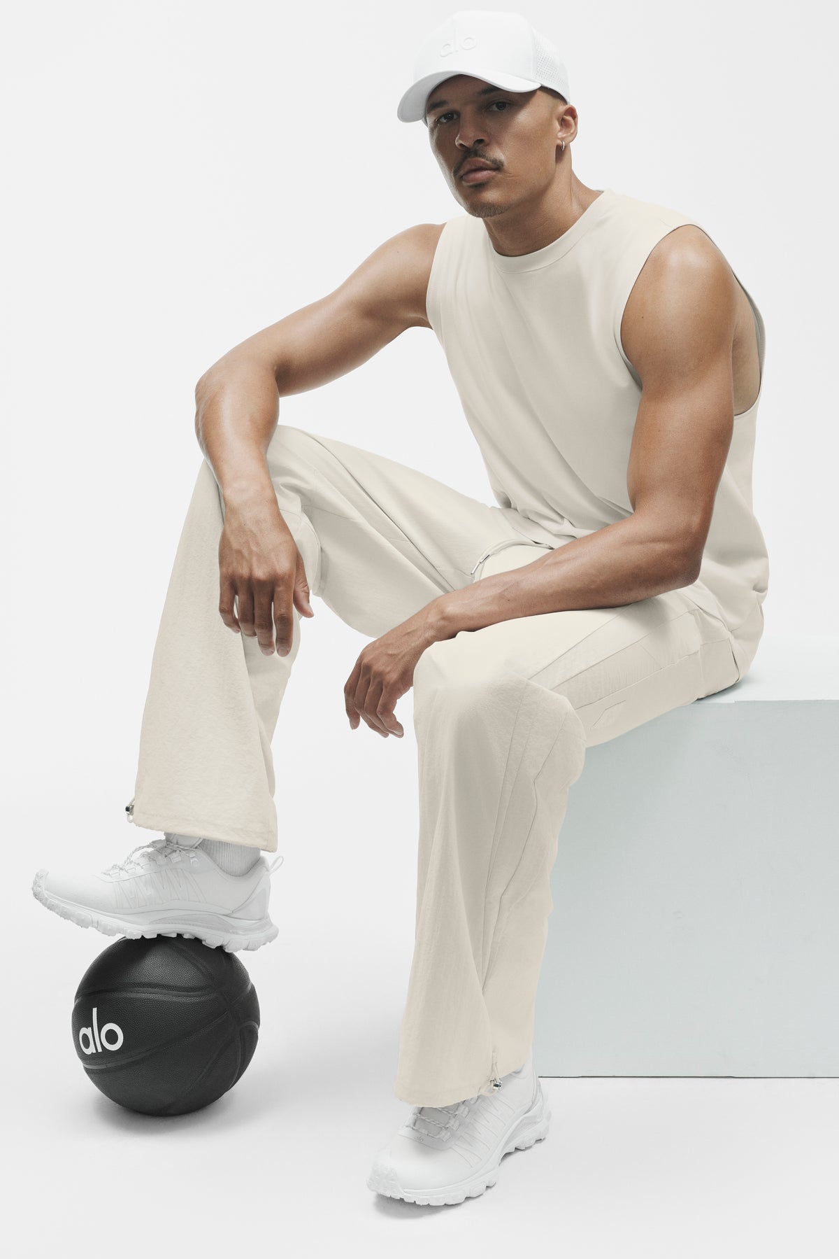 Conquer Muscle Tank - Bone--1