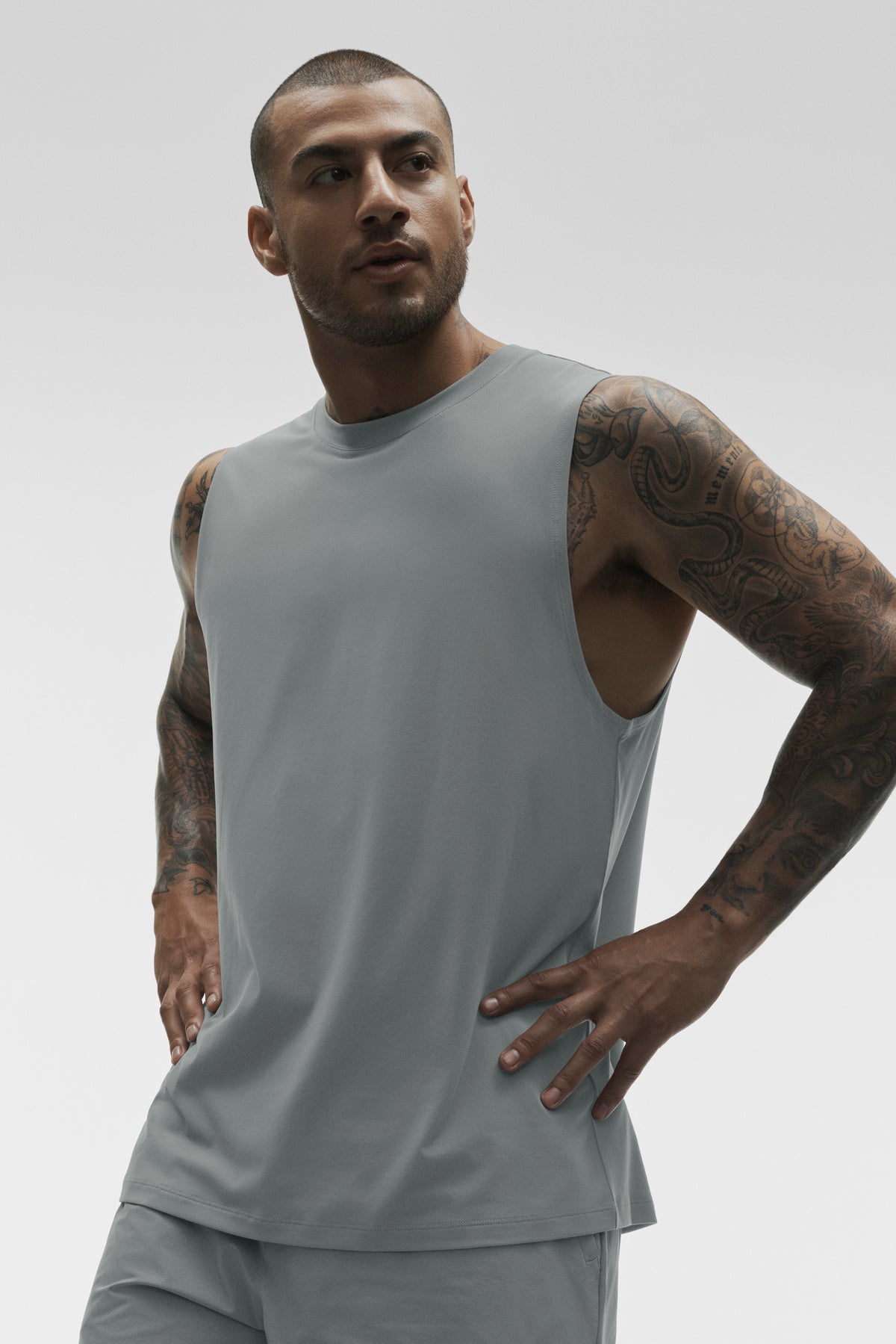Conquer Muscle Tank - Monument--0