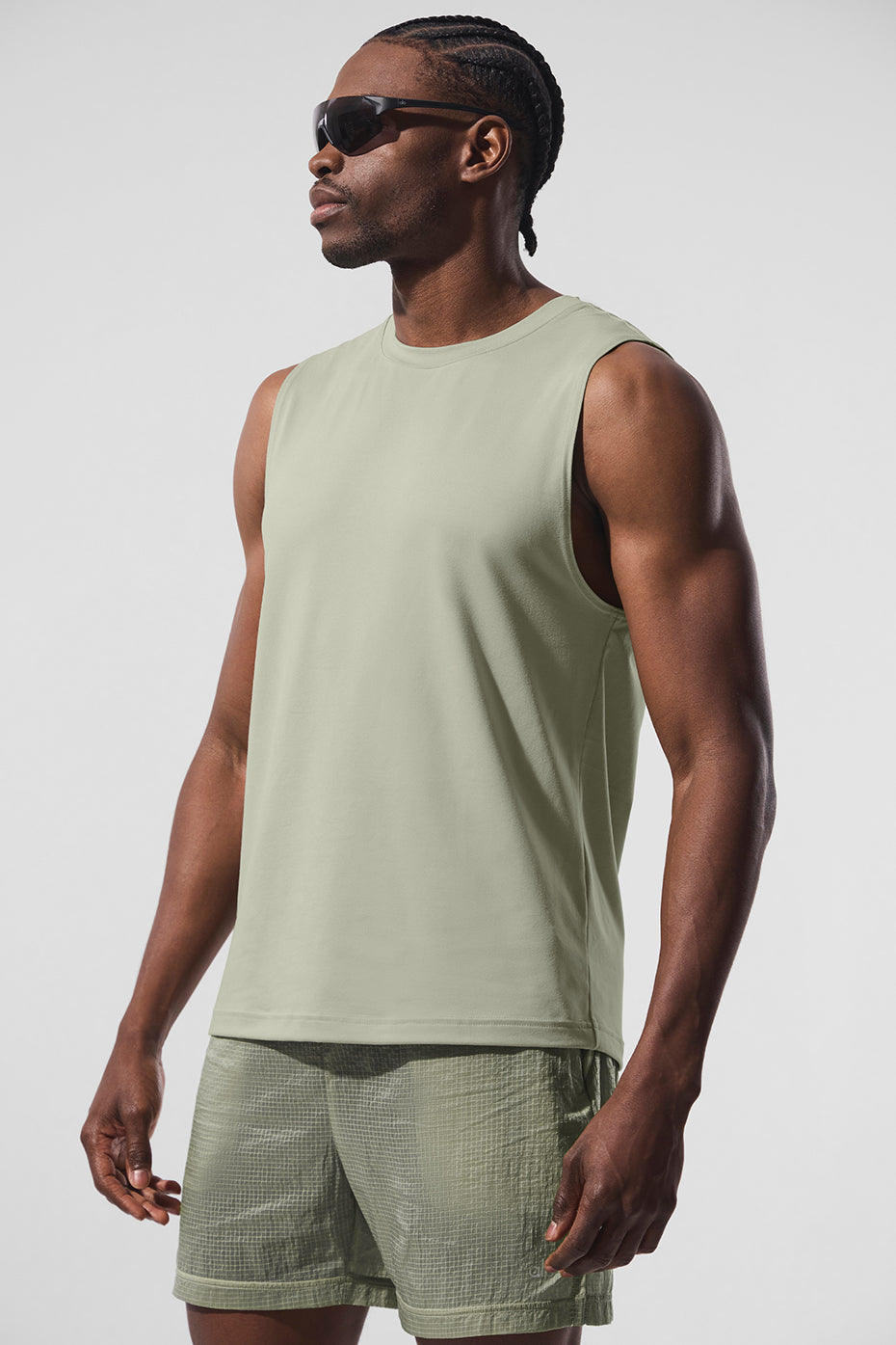 Conquer Muscle Tank - Limestone--2