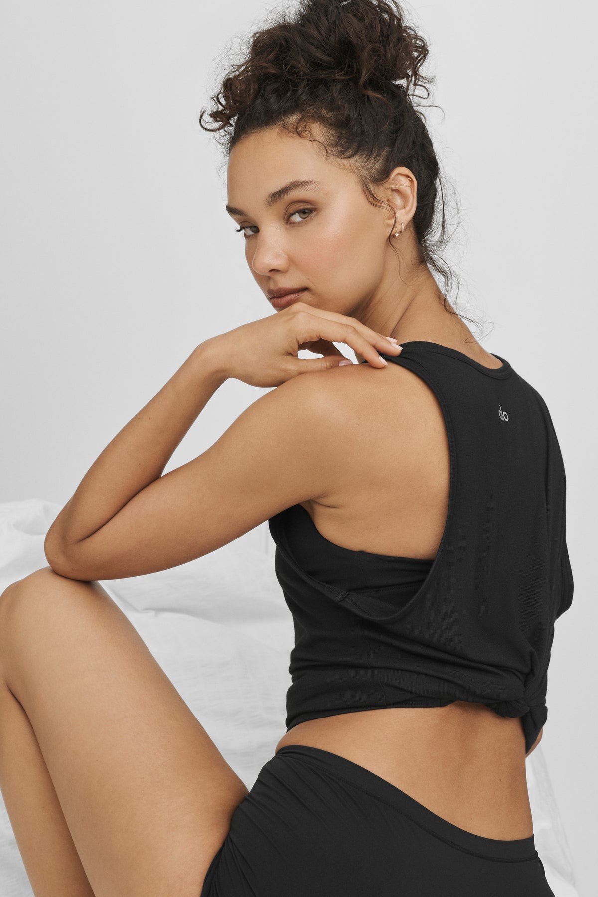 Everyday Modal Rib Tank - Black--3