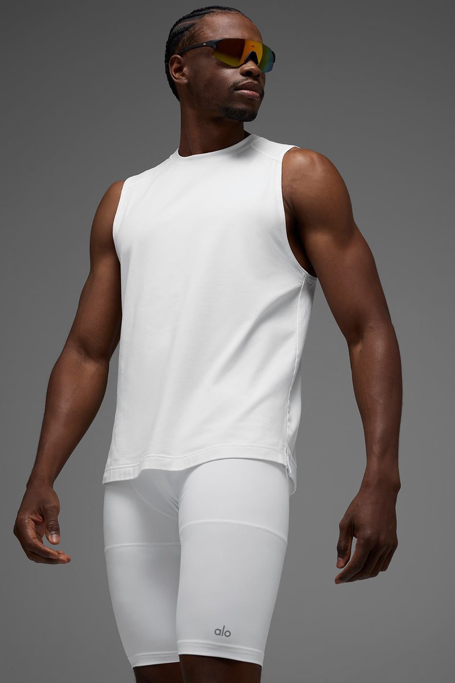 ALO Vapor Muscle Tank - White--4
