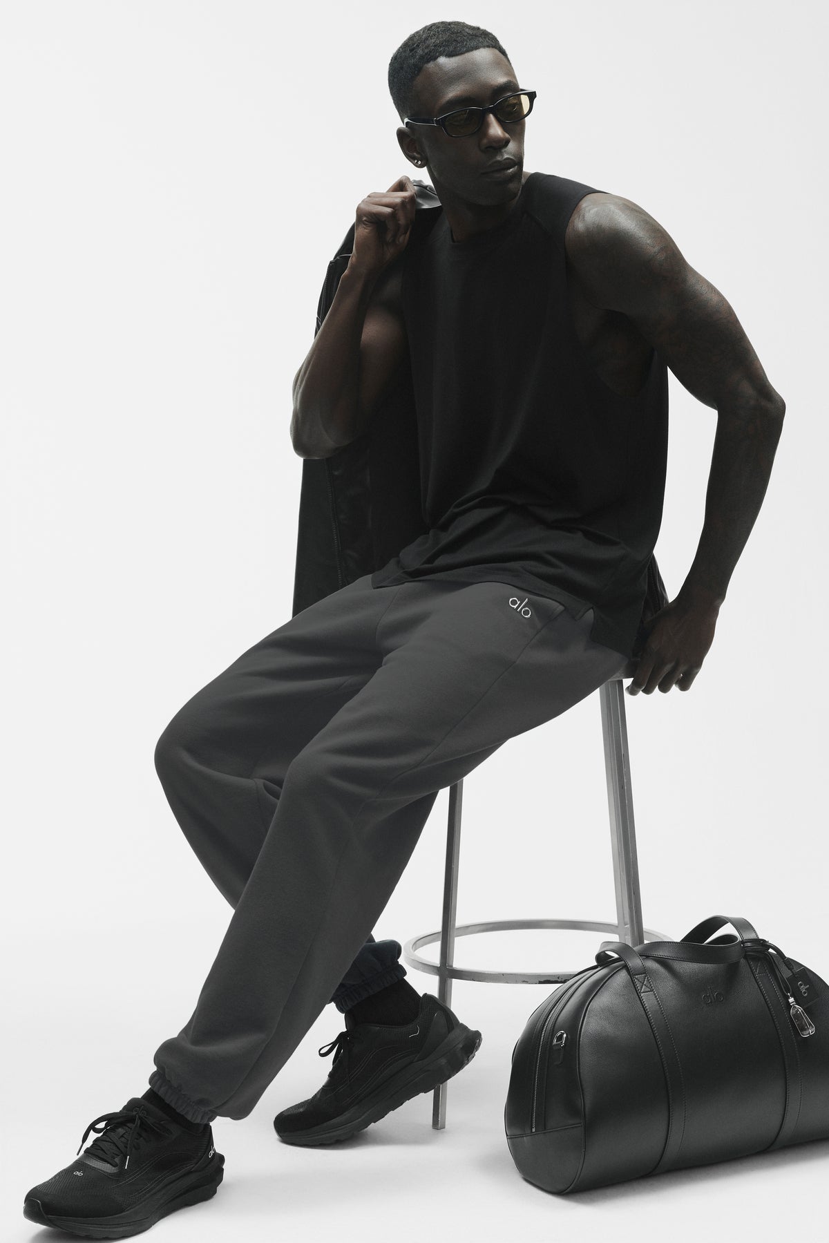 ALO Vapor Muscle Tank - Black--3