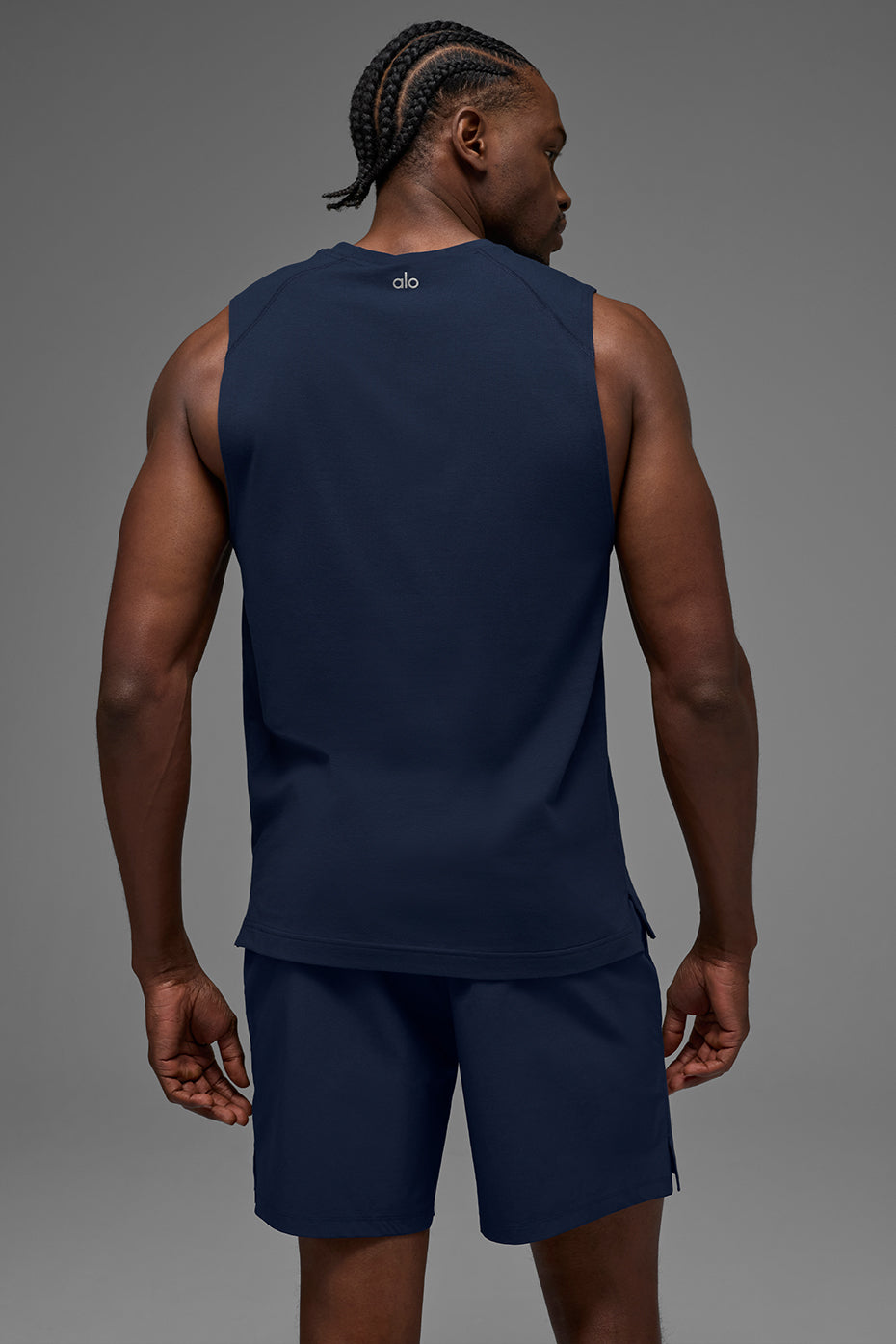ALO Vapor Muscle Tank - Navy--2
