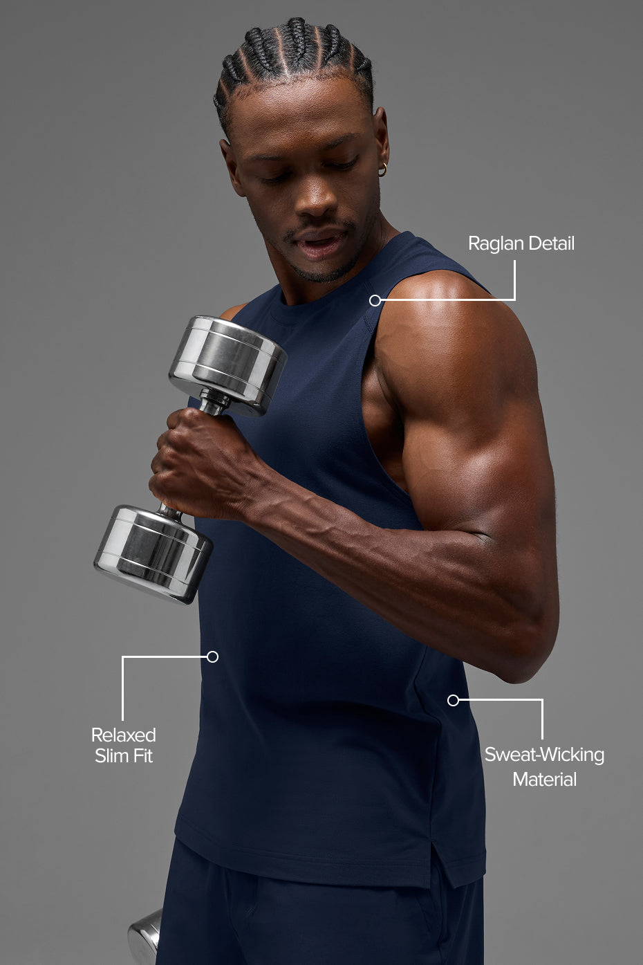 ALO Vapor Muscle Tank - Navy--1
