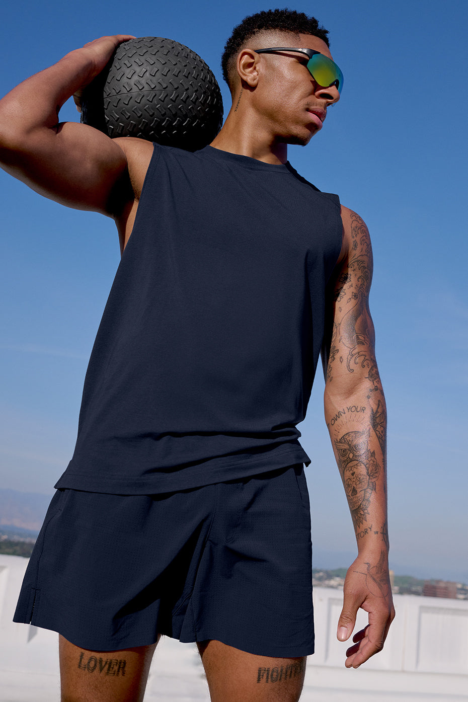 ALO Vapor Muscle Tank - Navy--4