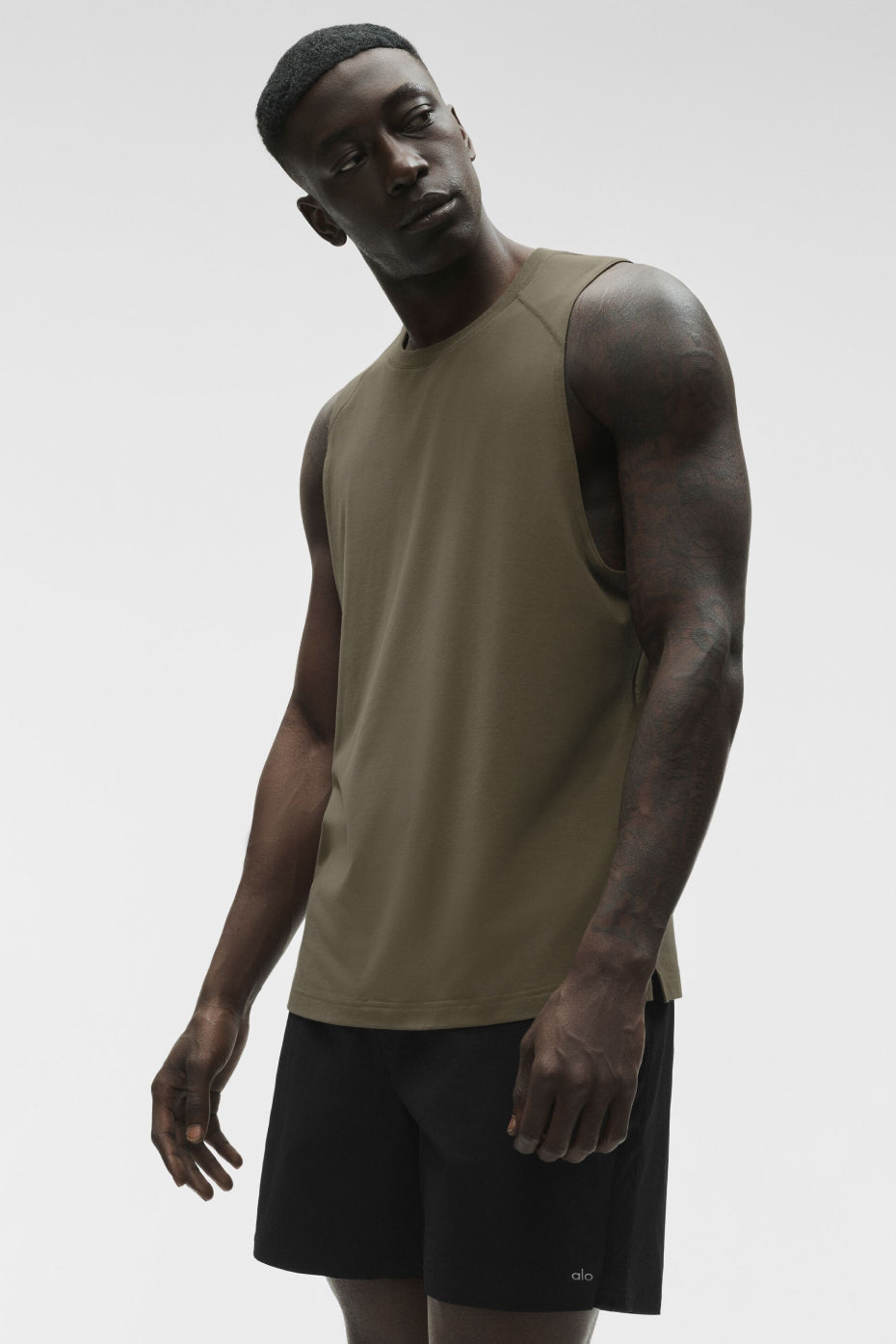 ALO Vapor Muscle Tank - Olive Tree--3