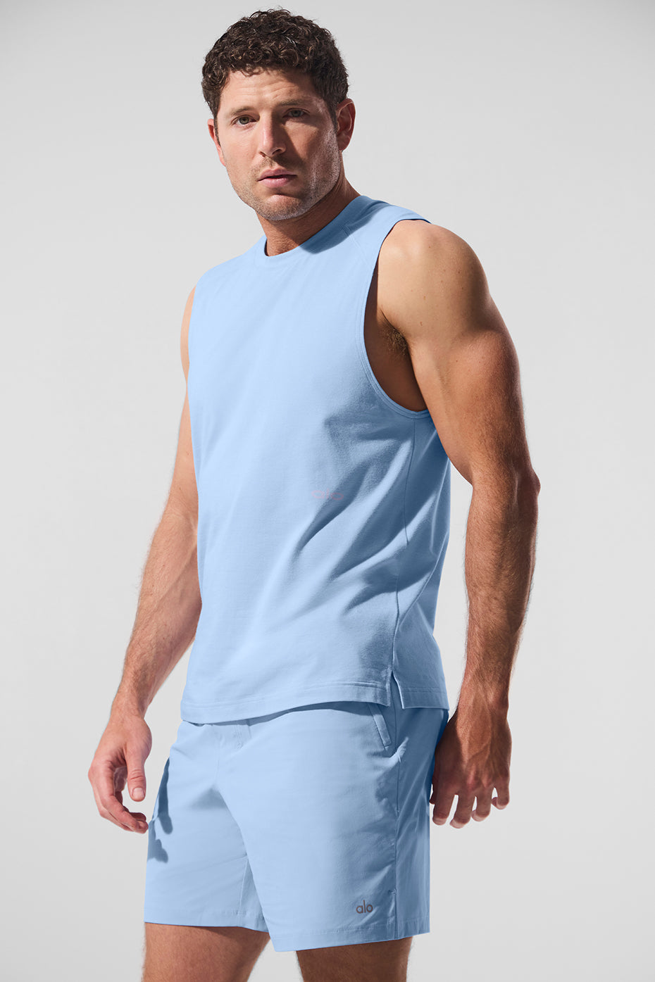 ALO Vapor Muscle Tank - Seashell Blue--0