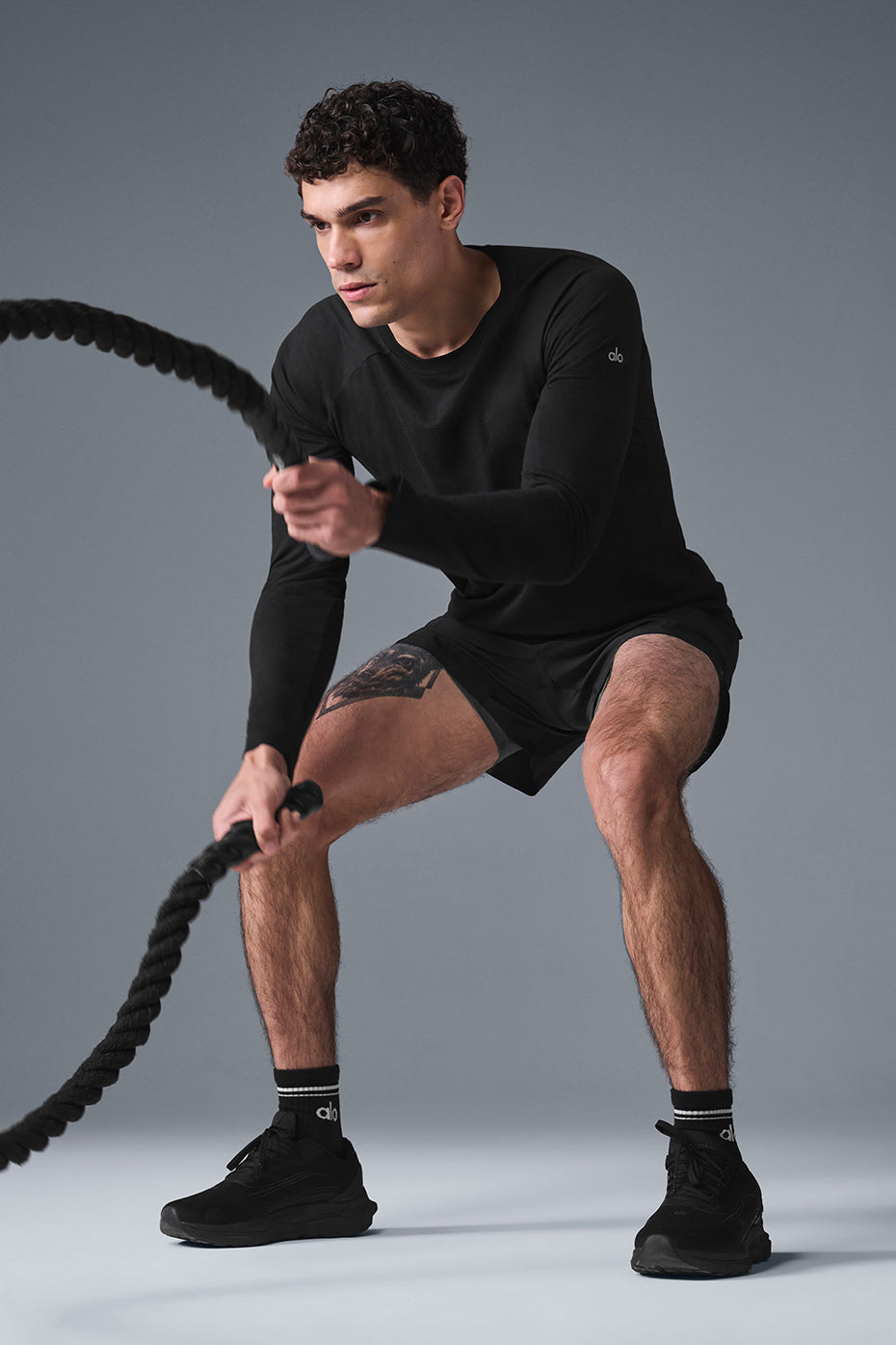 Triumph Long Sleeve Tee - Black--3