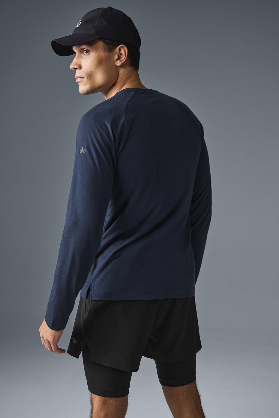 Triumph Long Sleeve Tee - Navy--2