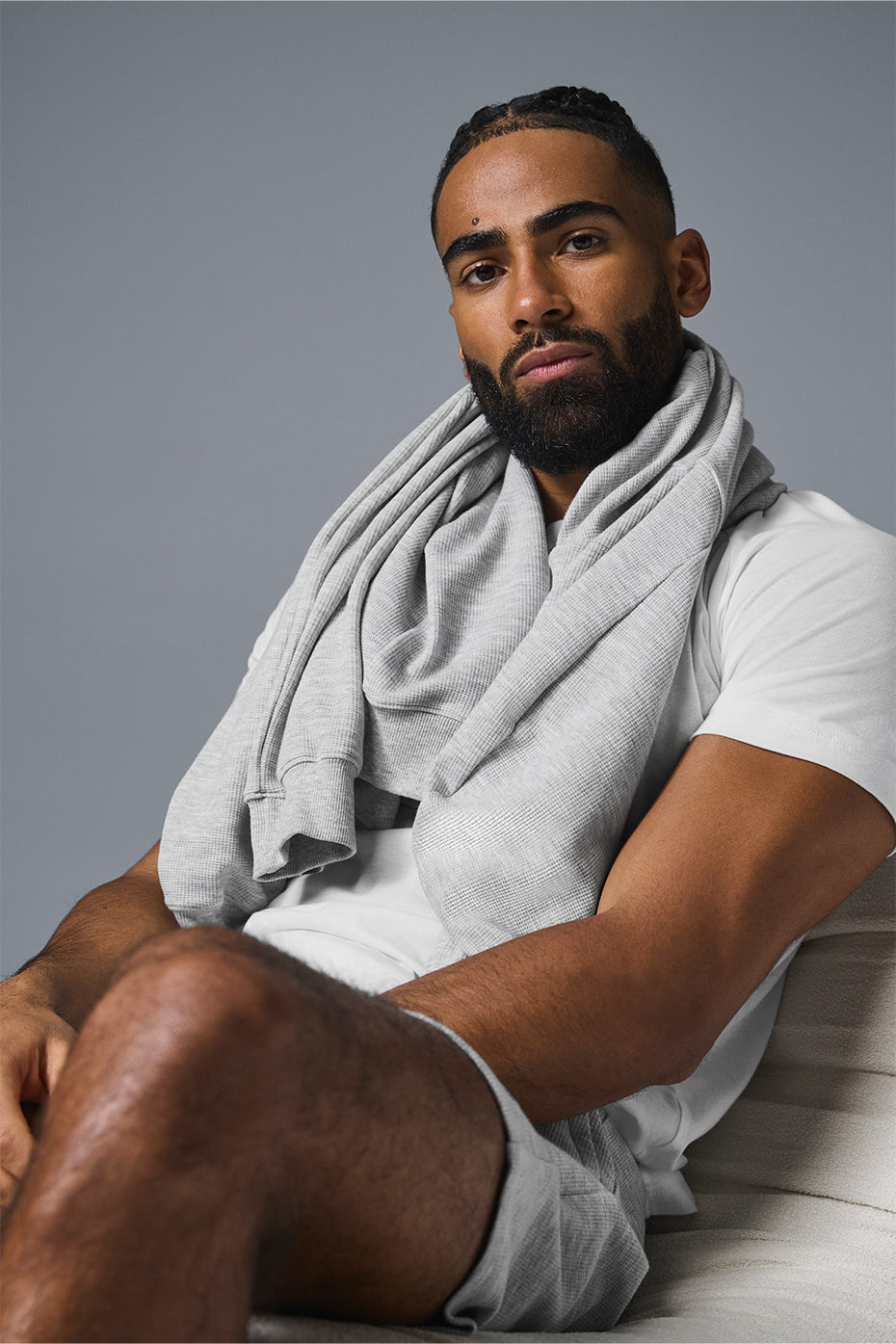 Micro Waffle Fast Break Hoodie - Athletic Heather Grey--5