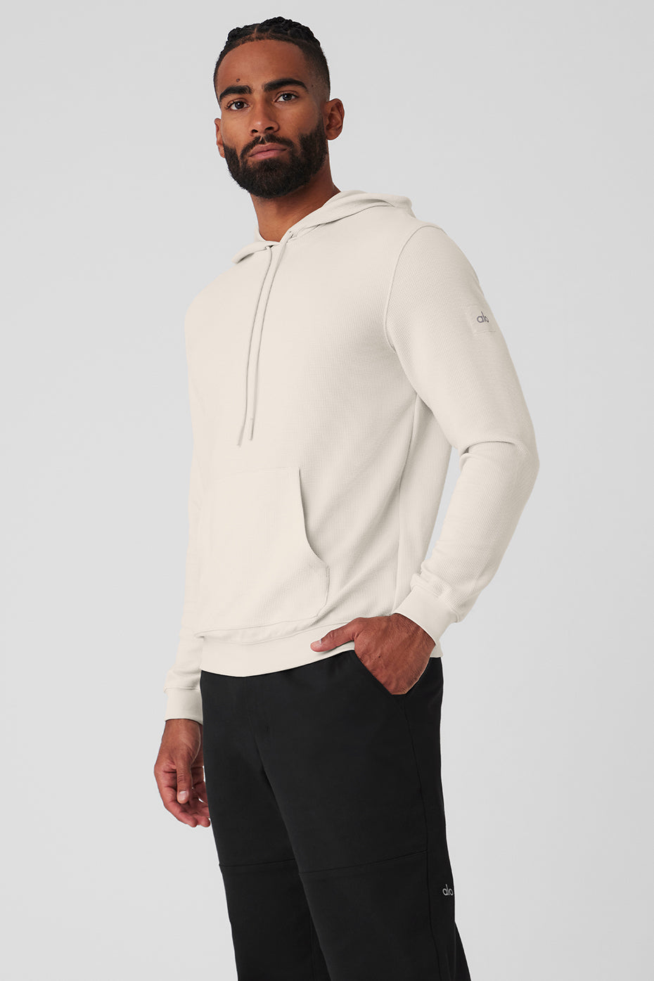 Micro Waffle Fast Break Hoodie - Bone--2