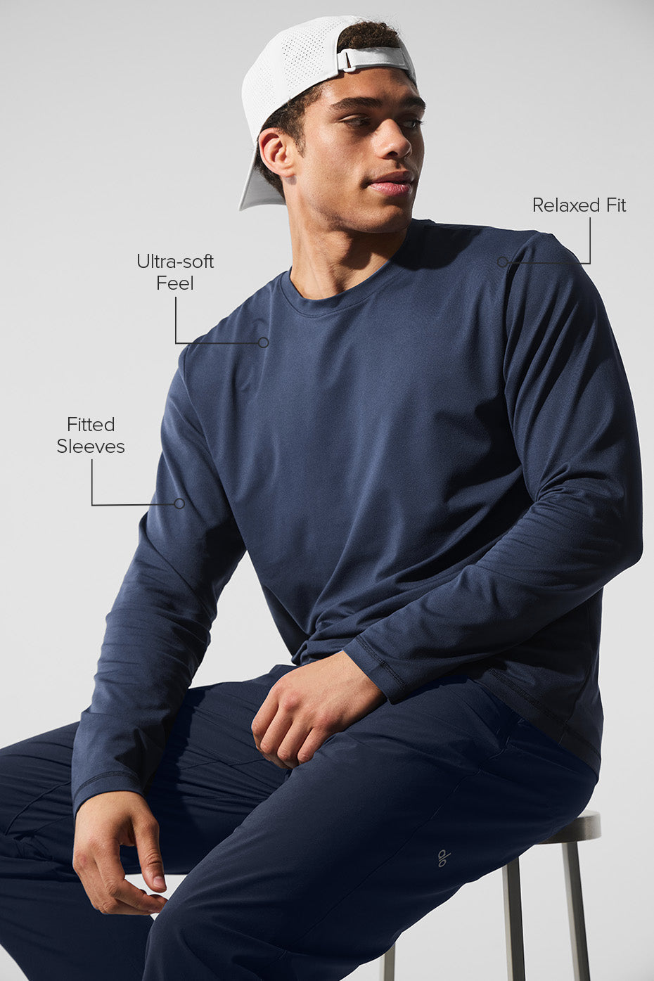 Conquer Reform Crewneck Long Sleeve - Navy--1