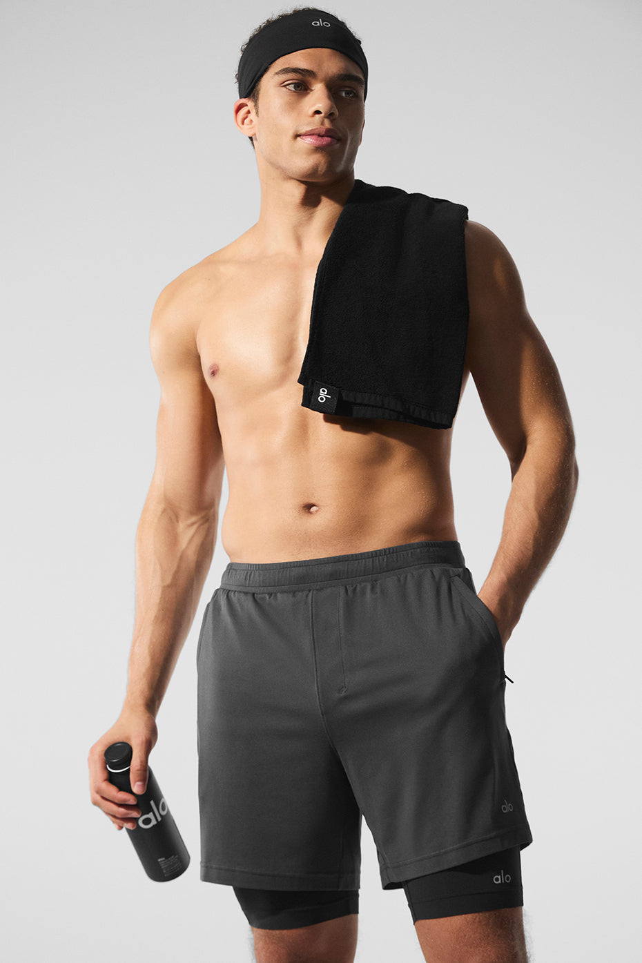 Conquer React 2-In-1 Performance Short - Anthracite/Black--0