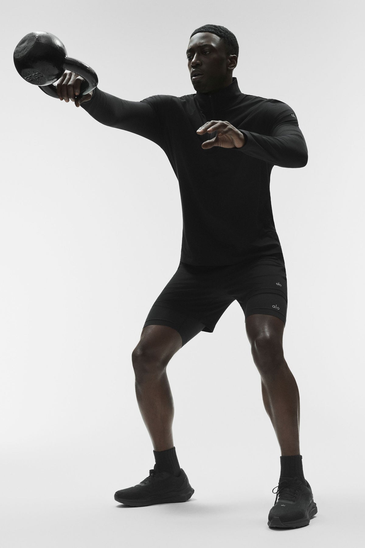 Conquer 1/4 Zip Reform Long Sleeve - Black--3