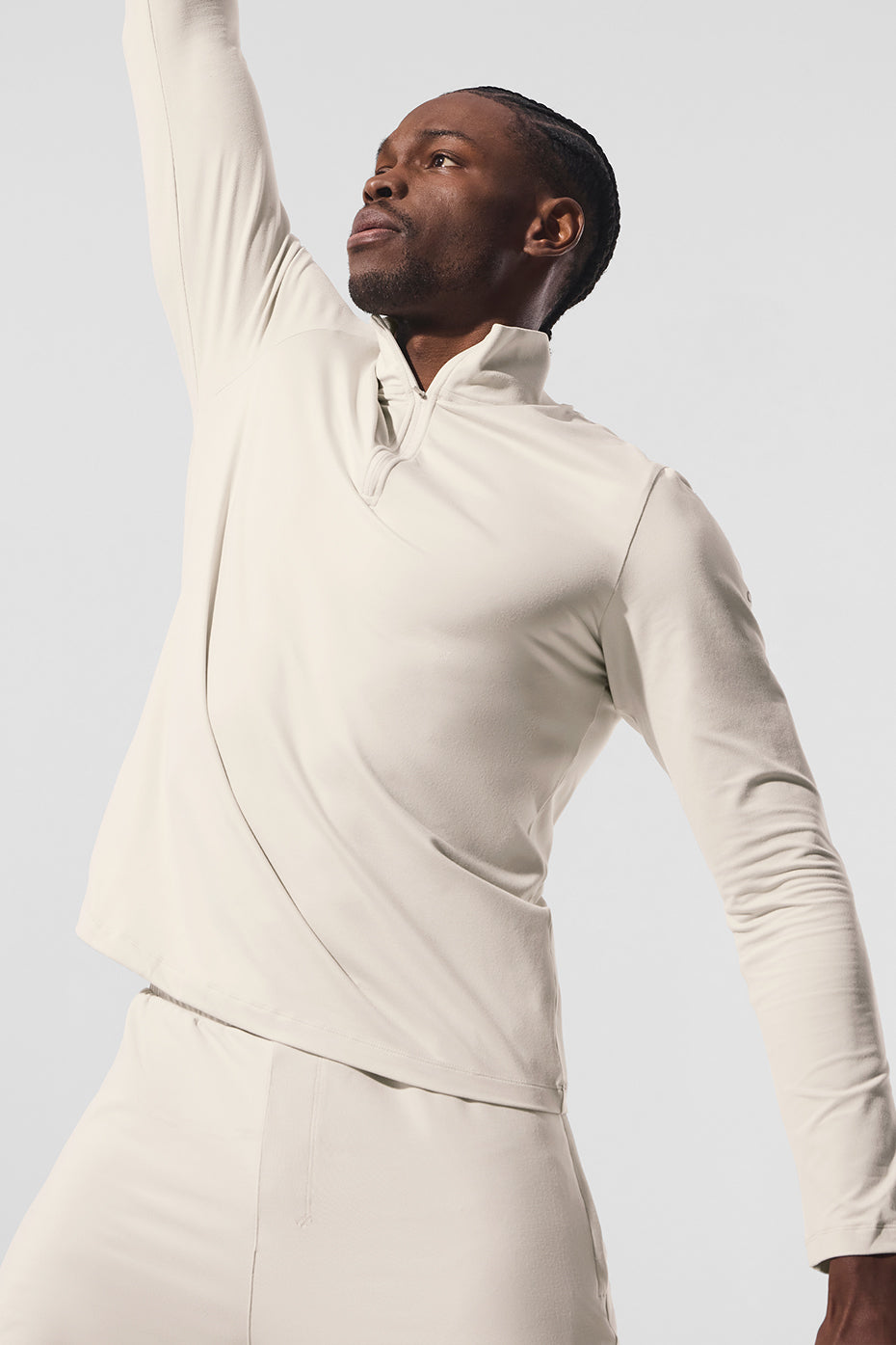 Conquer 1/4 Zip Reform Long Sleeve - Bone--1