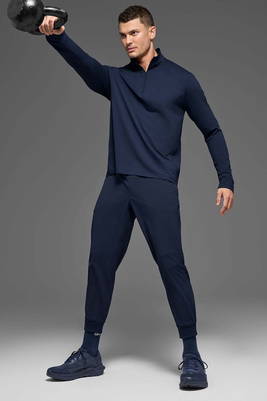 Conquer 1/4 Zip Reform Long Sleeve - Navy--3