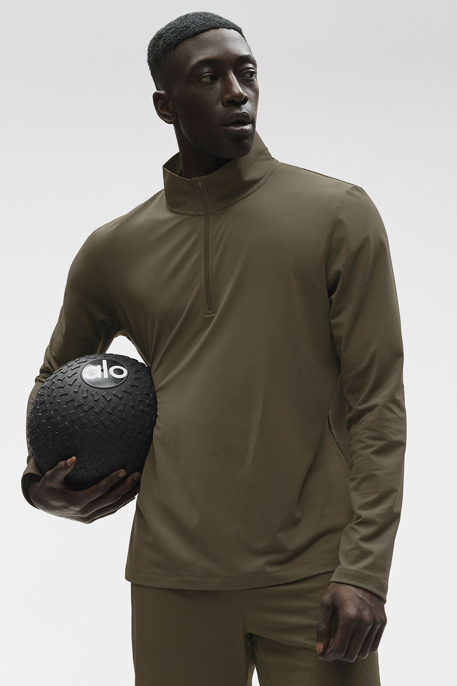 Conquer 1/4 Zip Reform Long Sleeve - Olive Tree--3