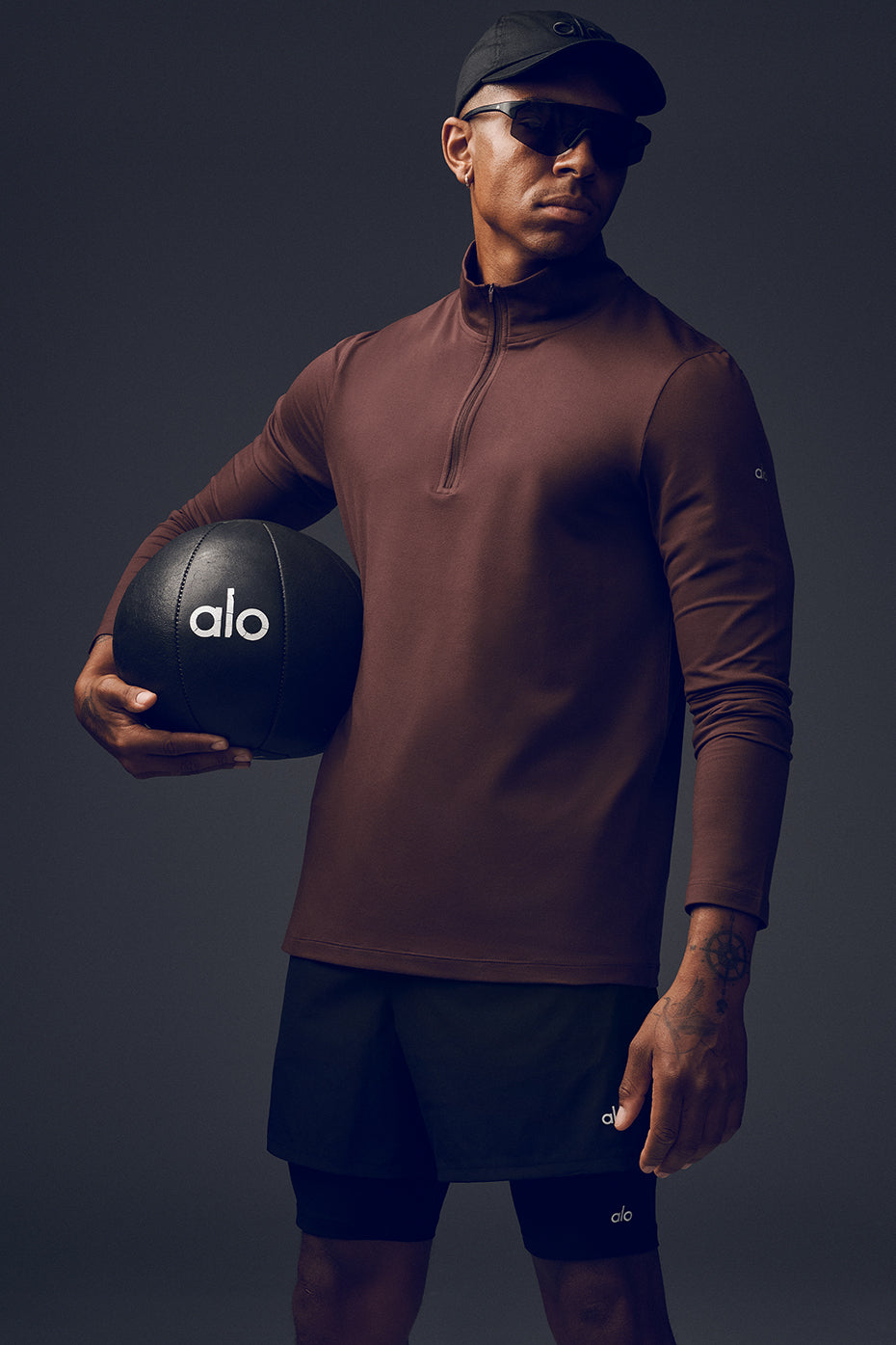 Conquer 1/4 Zip Reform Long Sleeve - Brownstone--0