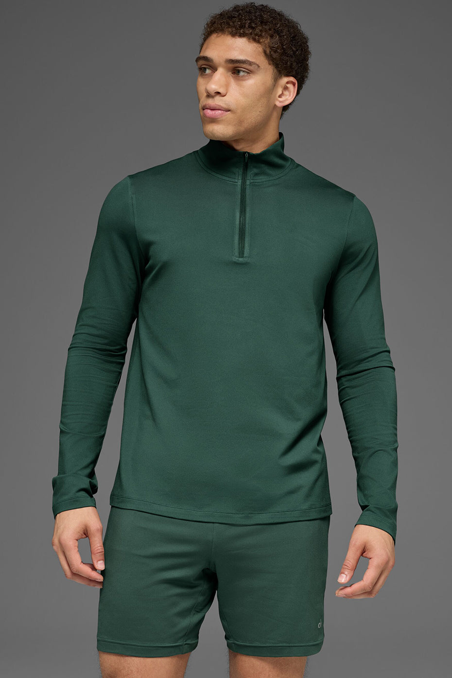 Conquer 1/4 Zip Reform Long Sleeve - Clover Green--0