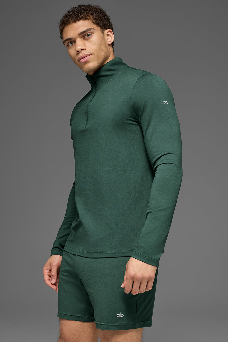 Conquer 1/4 Zip Reform Long Sleeve - Clover Green--2