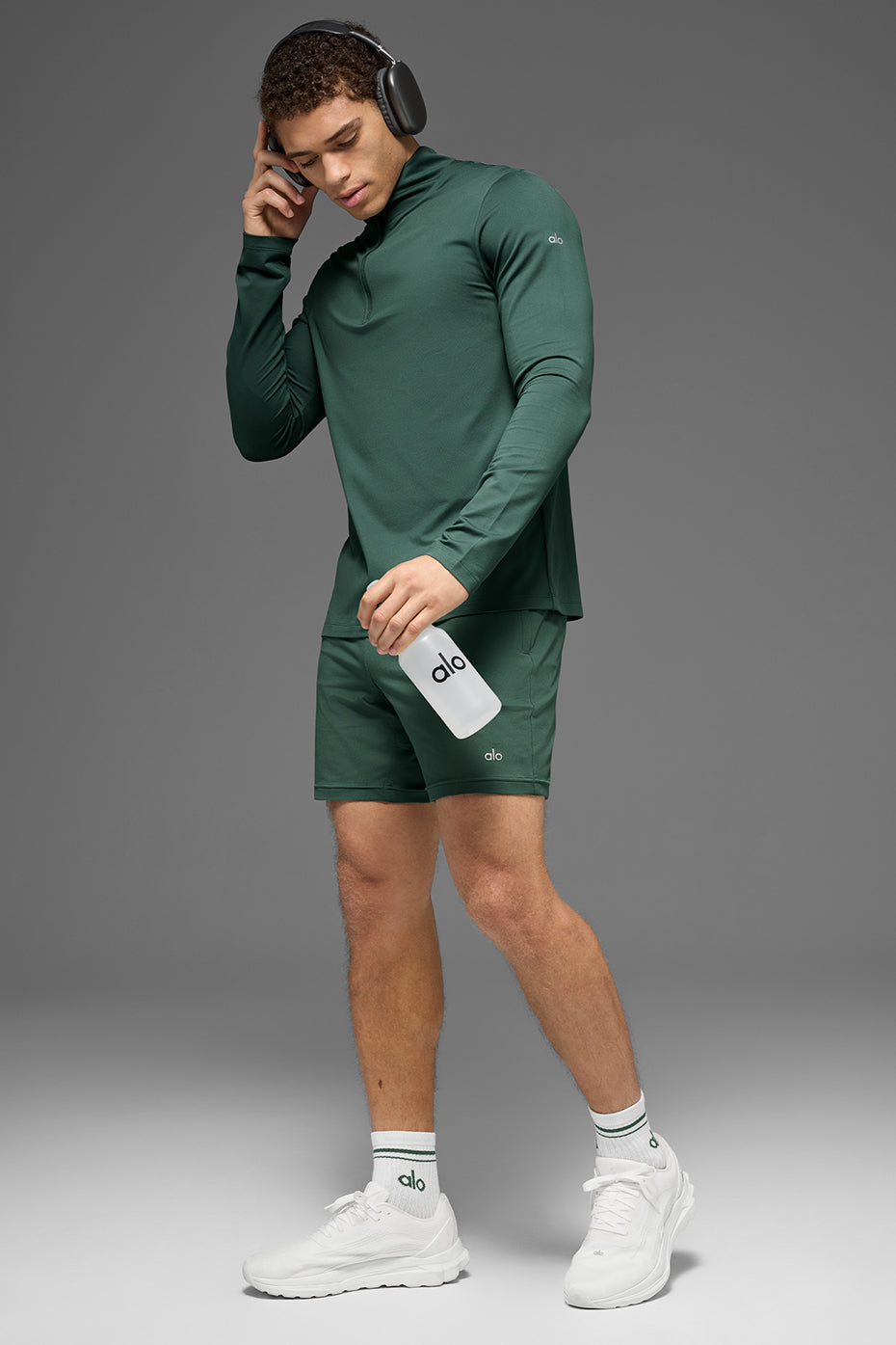 Conquer 1/4 Zip Reform Long Sleeve - Clover Green--3