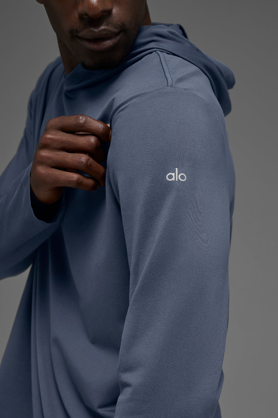 Conquer Reform Long Sleeve With Hood - Bluestone--1