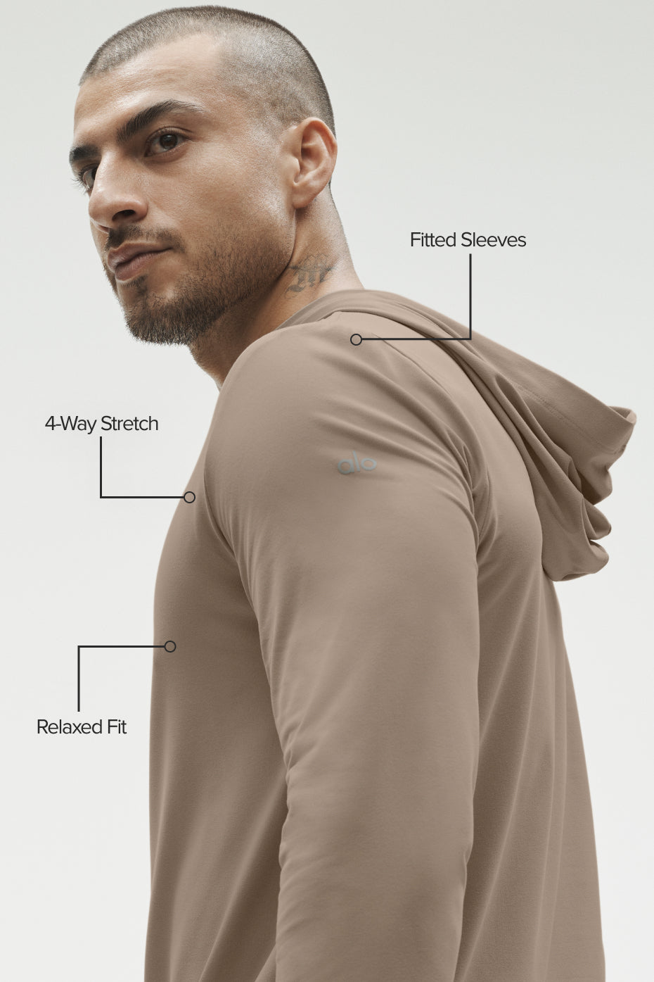 Conquer Reform Long Sleeve With Hood - Gravel--1