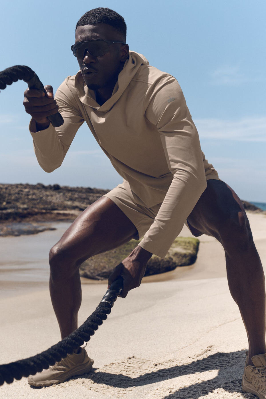 Conquer Reform Long Sleeve With Hood - Gravel--0
