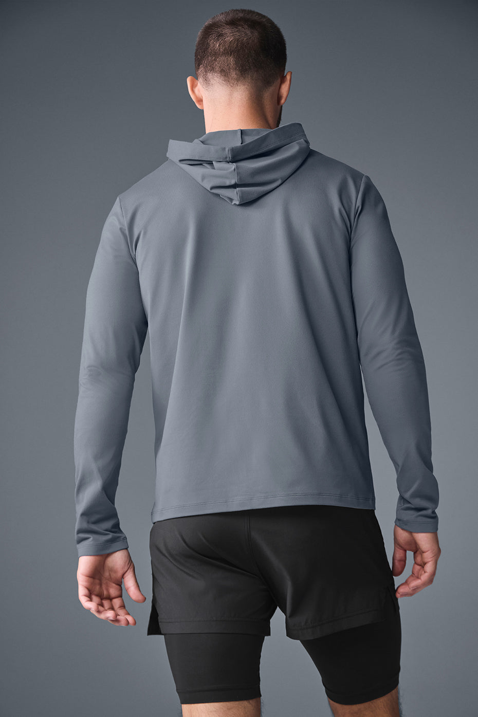 Conquer Reform Long Sleeve With Hood - Steel Grey--2