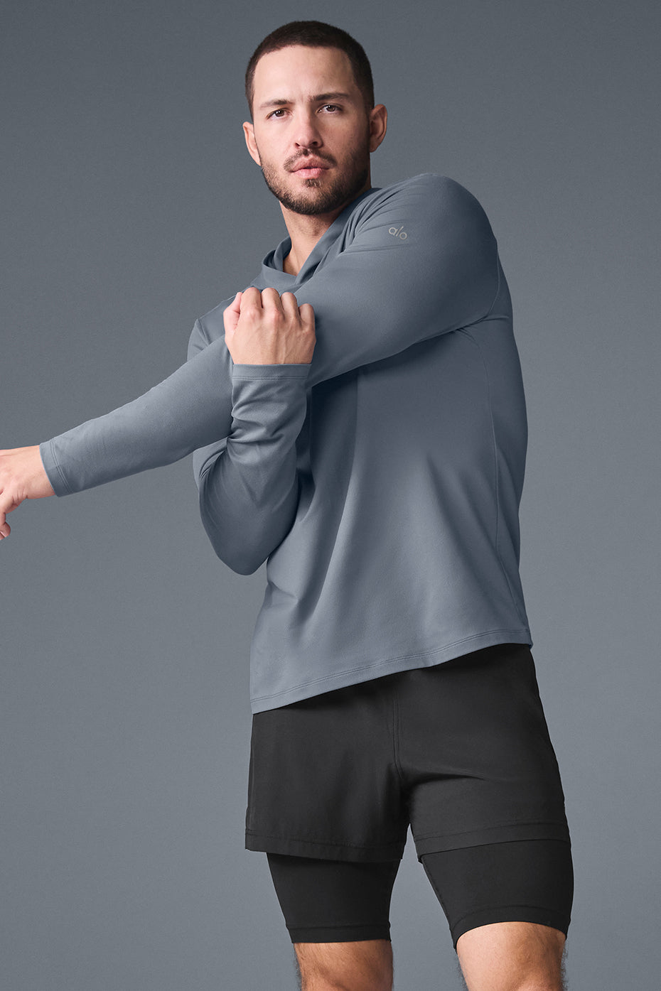 Conquer Reform Long Sleeve With Hood - Steel Grey--4